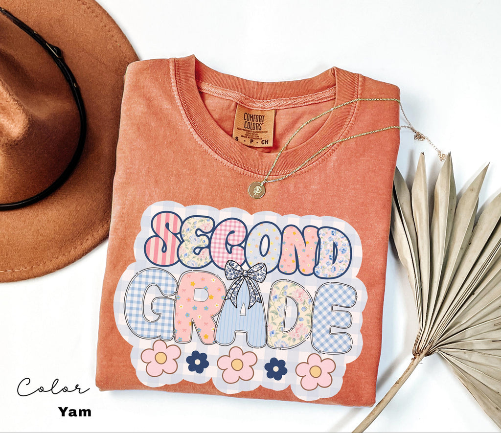 Comfort Colors Second Grade Teacher Shirt, Coquette Bow 2nd Grade Teacher Shirt, Second Grade Teacher Tshirt, Elementary Teacher Shirts