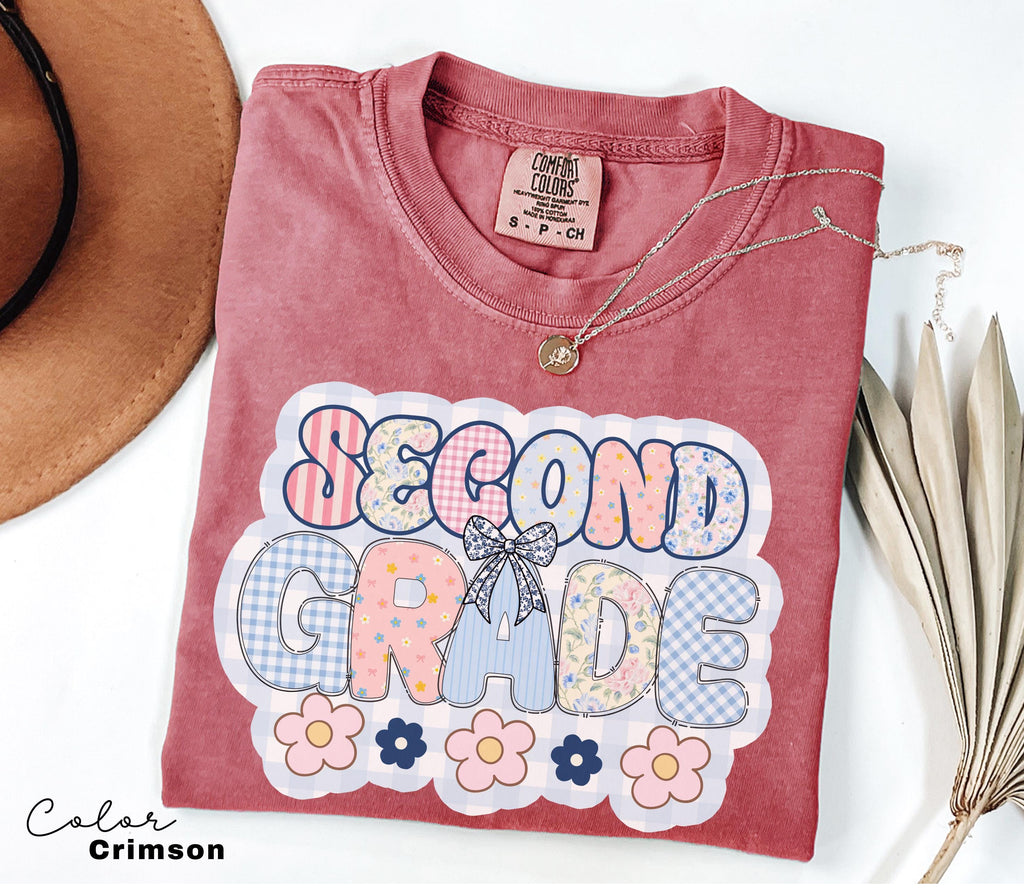 Comfort Colors Second Grade Teacher Shirt, Coquette Bow 2nd Grade Teacher Shirt, Second Grade Teacher Tshirt, Elementary Teacher Shirts