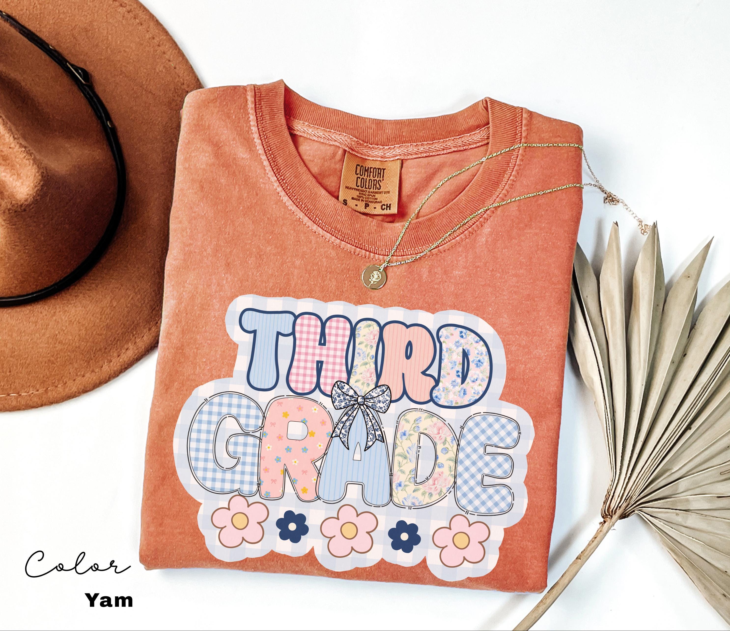 Comfort Colors Third Grade Teacher Shirt, Coquette Bow 3rd Grade Teacher Shirt, Third Grade Teacher Tshirt, Elementary Teacher Crew Group