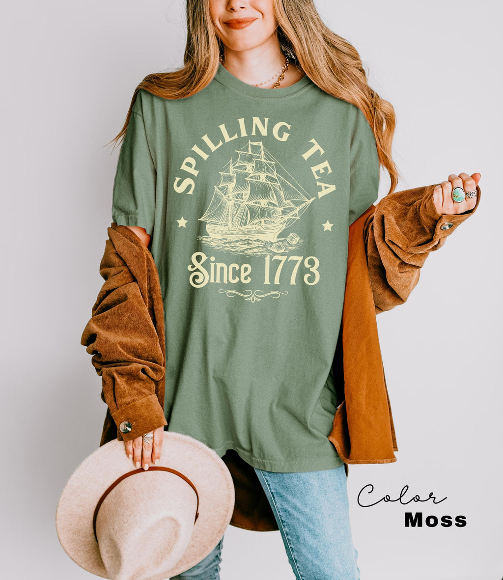 Spilling The Tea Since 1773 Shirt, 4th of July Shirt, Funny History Teacher Shirt, History Lover Shirt Gift, USA Patriotic Shirt,