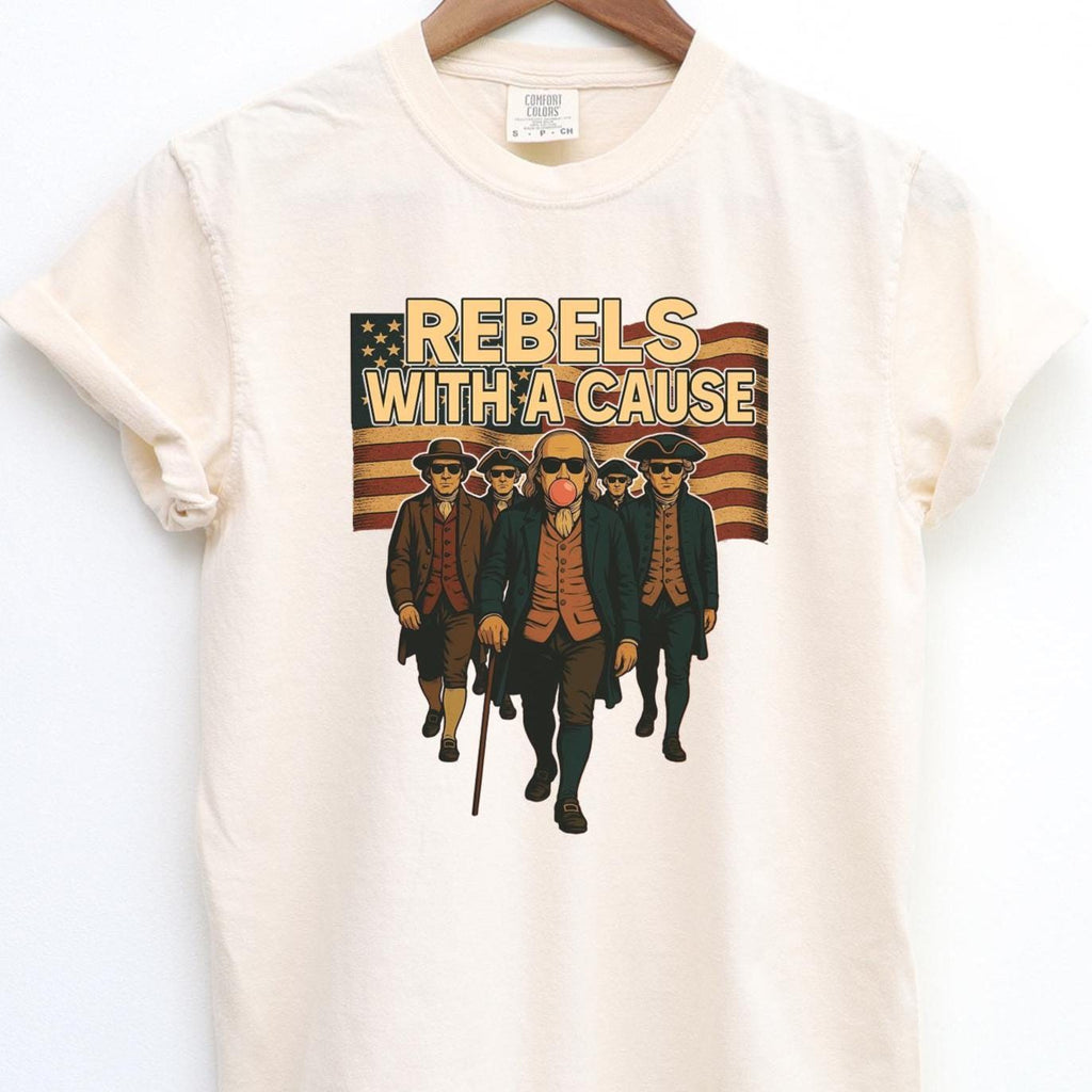 Rebels with a Cause Patriotic Shirt, 4th of July Shirt, Funny History Teacher Shirt, History Lover Shirt Gift, USA Patriotic Shirt, Retro