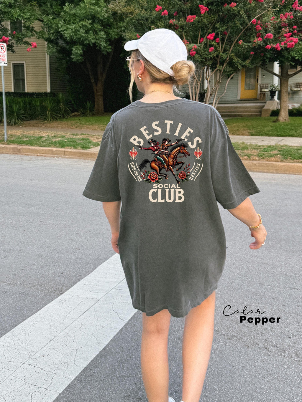 Best Friends Shirt, Besties Social Club, Comfort Colors, Birthday Gift, Back Print, BFF shirt, Bachelorette, Party T-Shirt, Cowgirl Tee