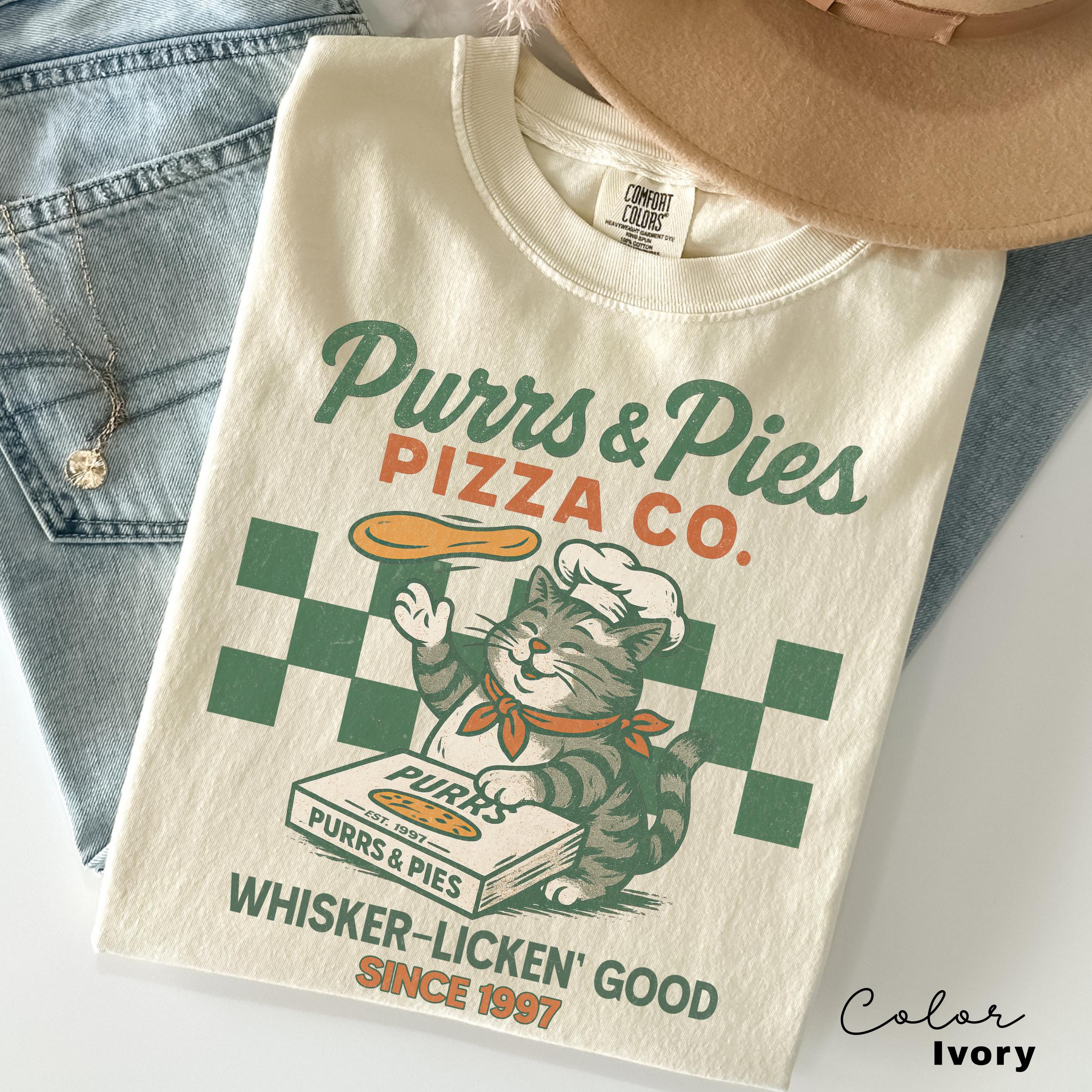 Retro Cat Shirt, Cats 90s Vintage Style Tshirt, Funny Cat Pizza Shirt, Cat Lovers Gift, Cute Cat Shirts,Kitten T-Shirt, Gift for Her,