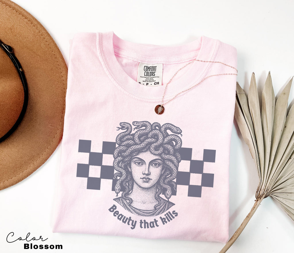 Retro Medusa Funny Shirt, Beauty That Kills, Sarcastic Shirt, Feminist Shirt, Women's Empowerment Shirt, Comfort Colors, Feminism Tee