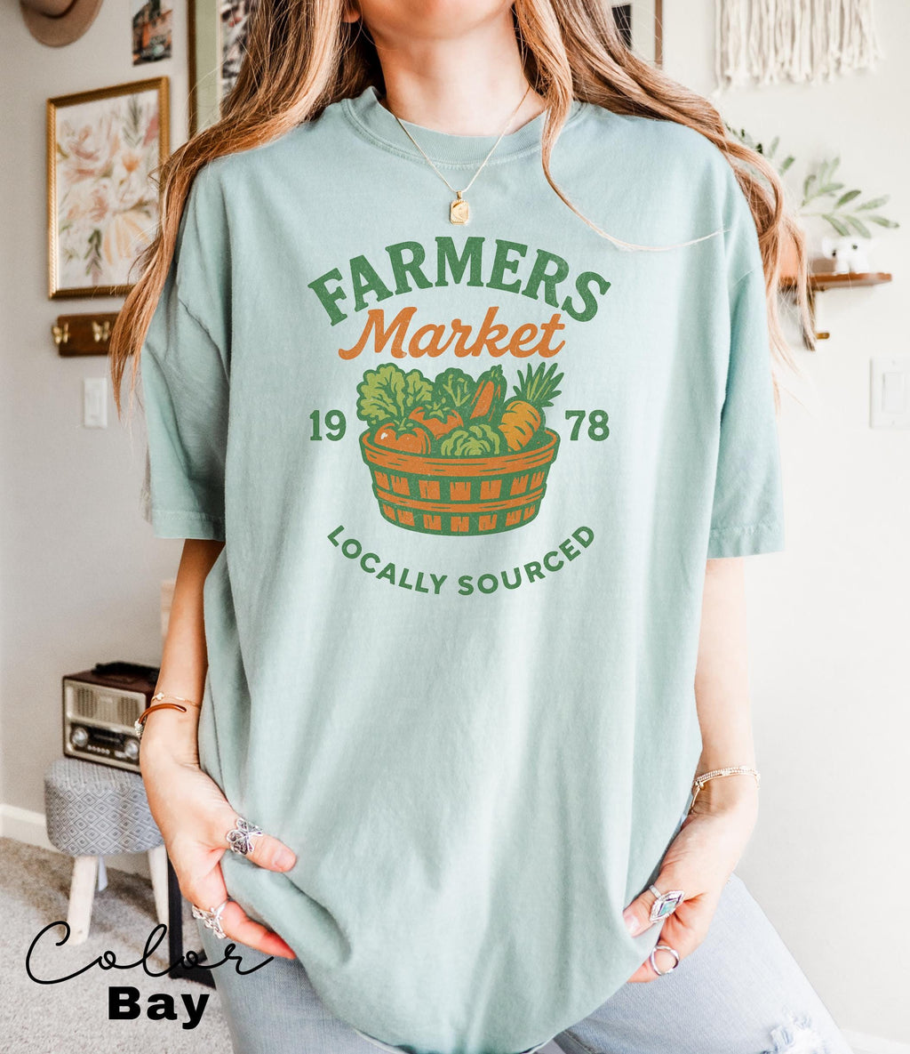 Farmers Market Shirt, Fruit Shirt, Tomato Girl Summer, Cottagecore Shirt, Support Local Shirt, Trendy Comfort Colors, Fresh and Local Shirt
