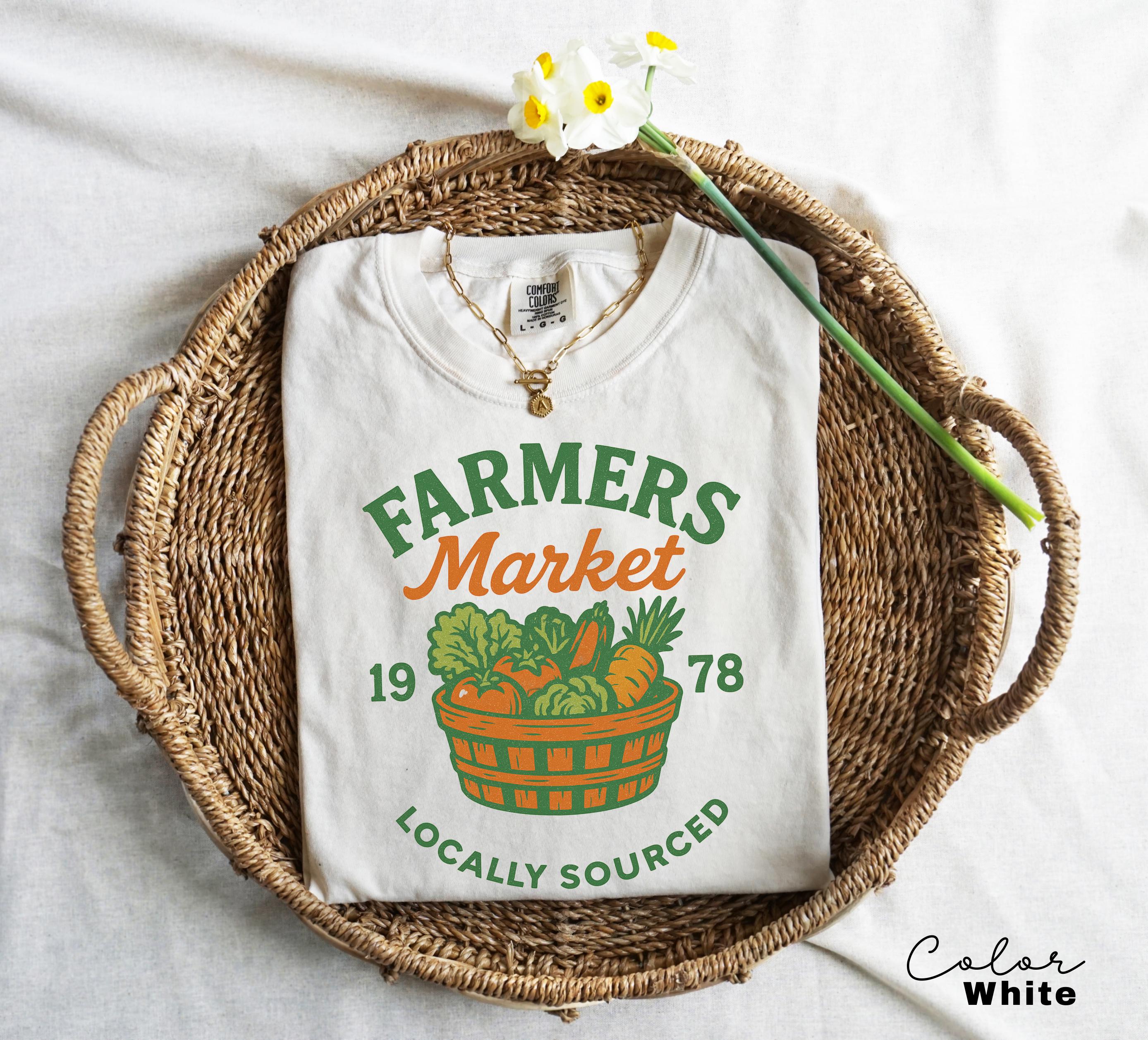 Farmers Market Shirt, Fruit Shirt, Tomato Girl Summer, Cottagecore Shirt, Support Local Shirt, Trendy Comfort Colors, Fresh and Local Shirt