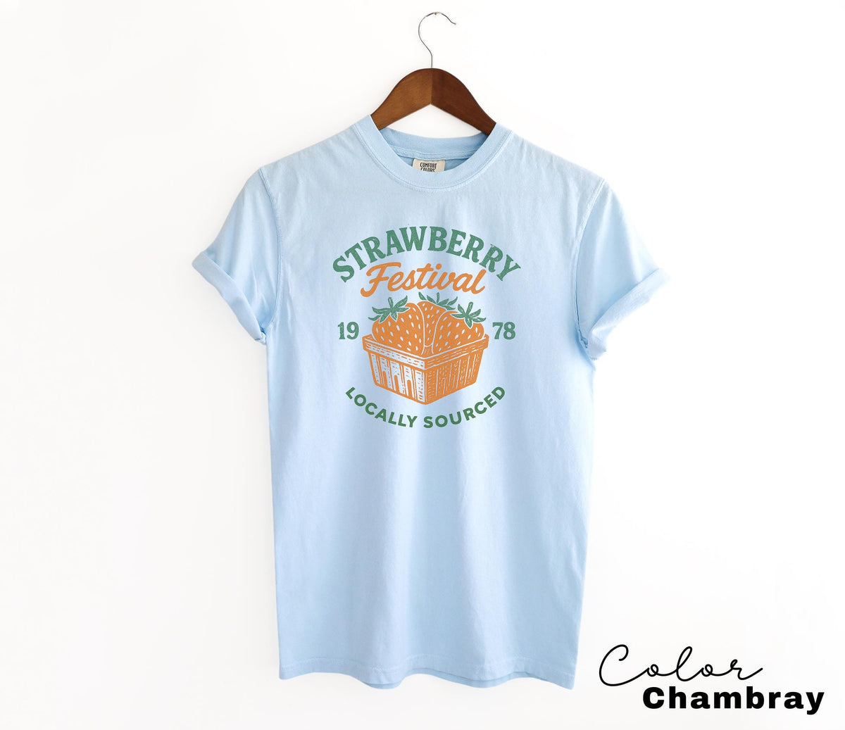 Strawberry Vintage Comfort Colors Shirt, Strawberry Festival Cottagecore Shirt, Strawberry Fruit Shirt, Summer Fruit, Strawberry Festival