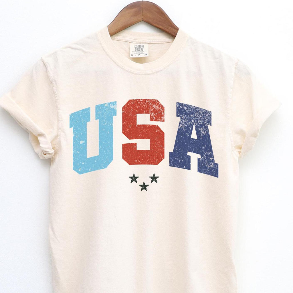 Womens USA Shirt, 4th Of July Shirt, Independence Day Shirt, Fourth Of July Tee, Memorial Day Shirt, Patriotic Shirt, Retro Patriotic Shirt,