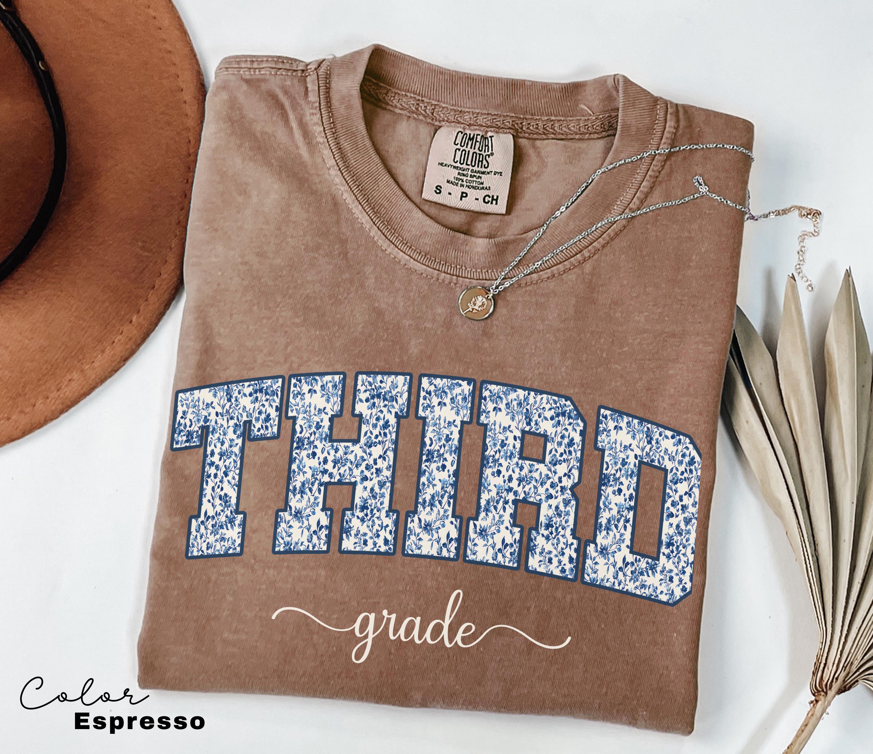 Comfort Colors Third Grade Teacher Shirt, Floral Teacher Shirt, Third Grade Teacher Team, 3rd Grade Teacher Shirt, Third Grade Crew Squad