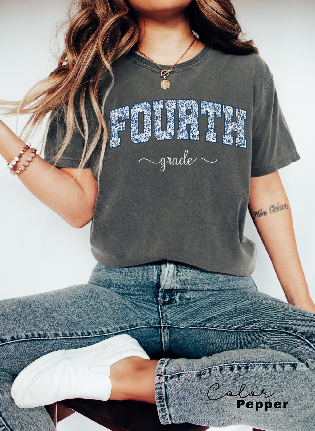 Comfort Colors Fourth Grade Teacher Shirt, Floral Teacher Shirt, 4th Grade Teacher Team, Fourth Grade Teacher Shirt, Fifth Grade Crew Squad