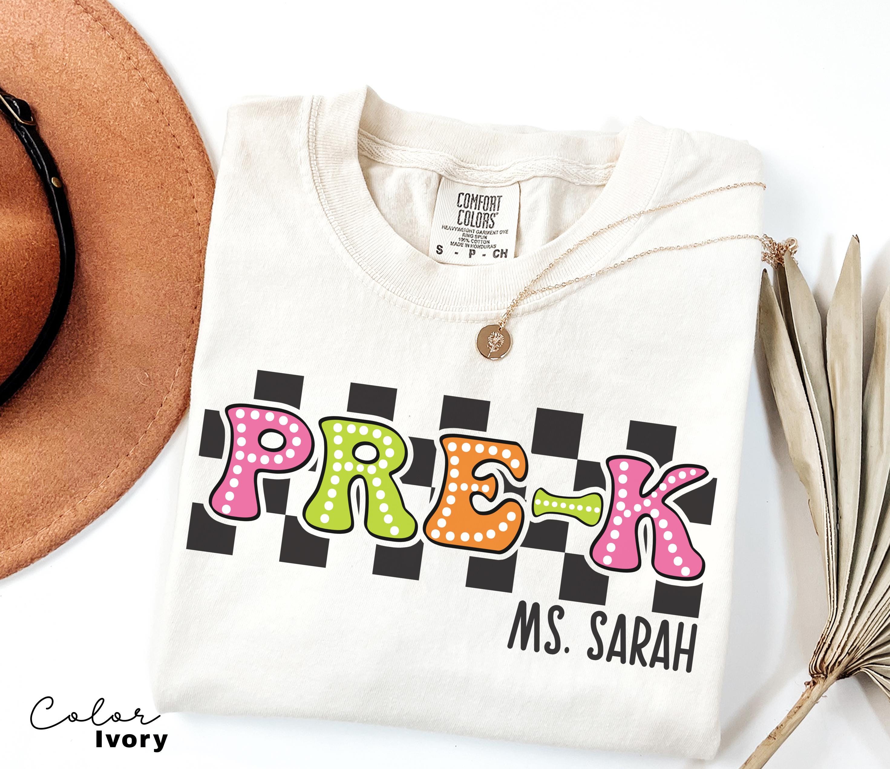 Pre-k Custom Teacher Name Shirt, Teacher Shirt, Gift For Teacher, Pre-K Teachers Shirt, Pre Shirt For Teacher, Back to School Shirt
