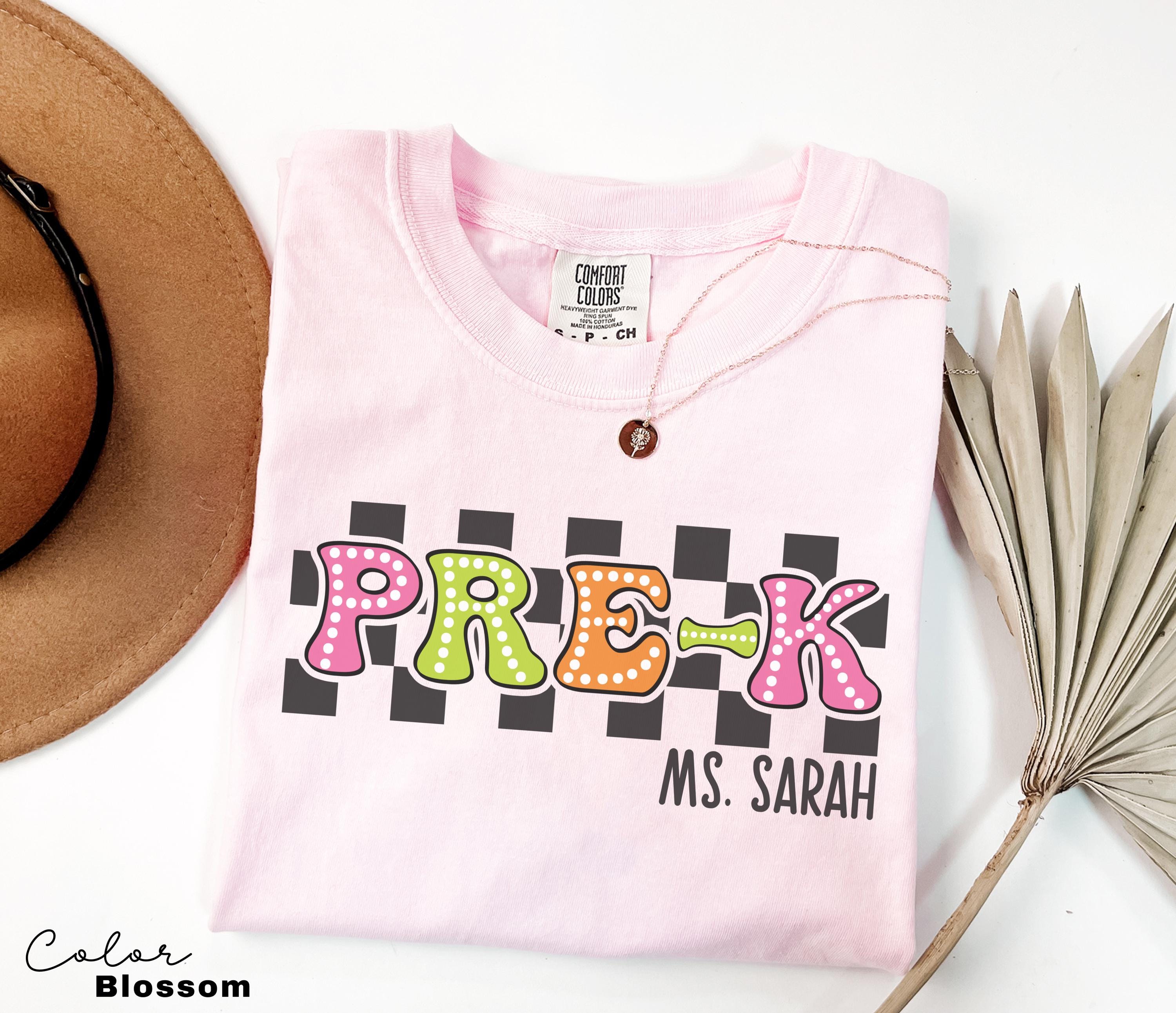 Pre-k Custom Teacher Name Shirt, Teacher Shirt, Gift For Teacher, Pre-K Teachers Shirt, Pre Shirt For Teacher, Back to School Shirt