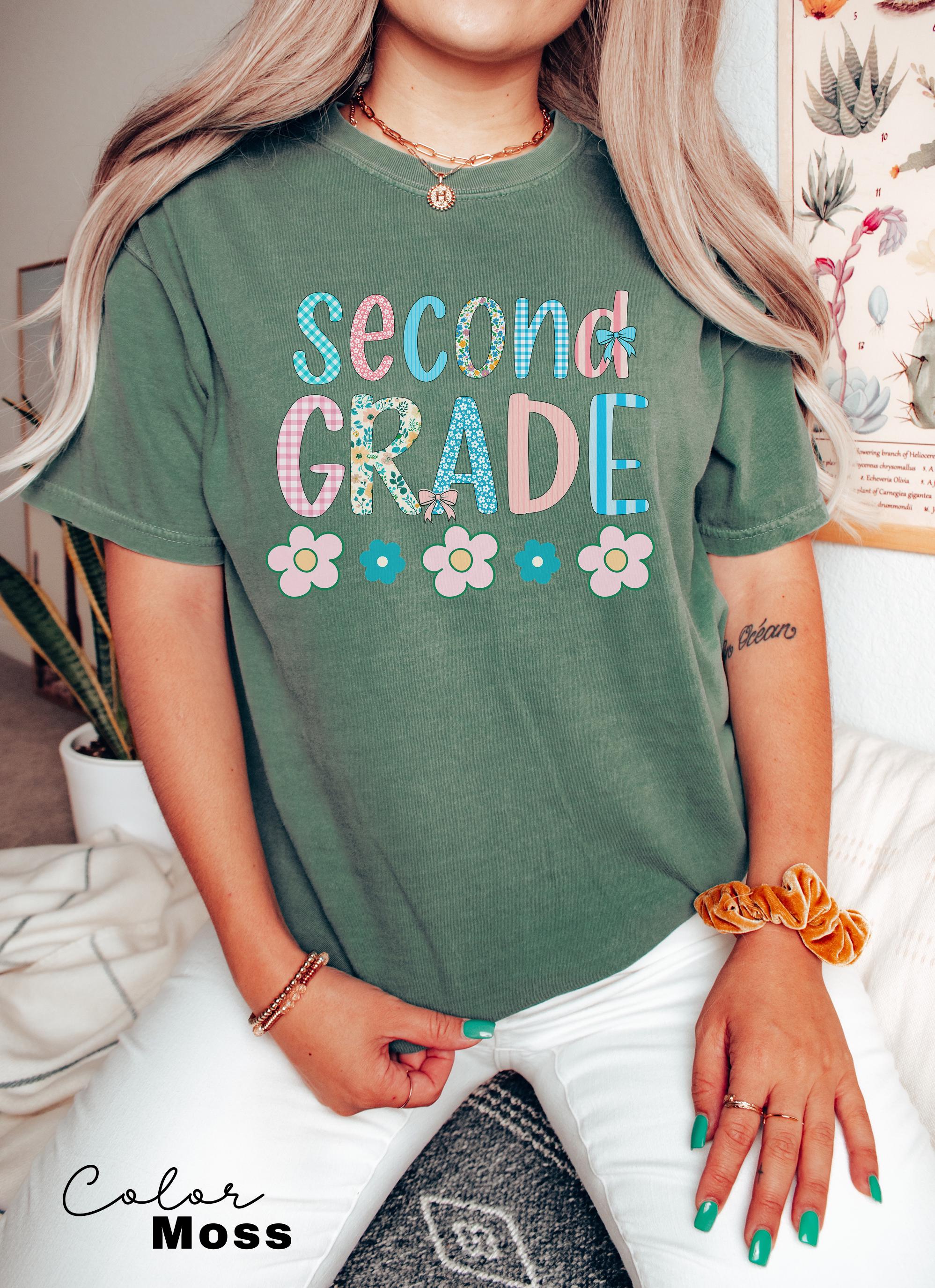 Comfort Colors Second Grade Teacher Shirt, Coquette Bow 2nd Grade Teacher Shirt, Second Grade Teacher Tshirt, Elementary Teacher Shirts