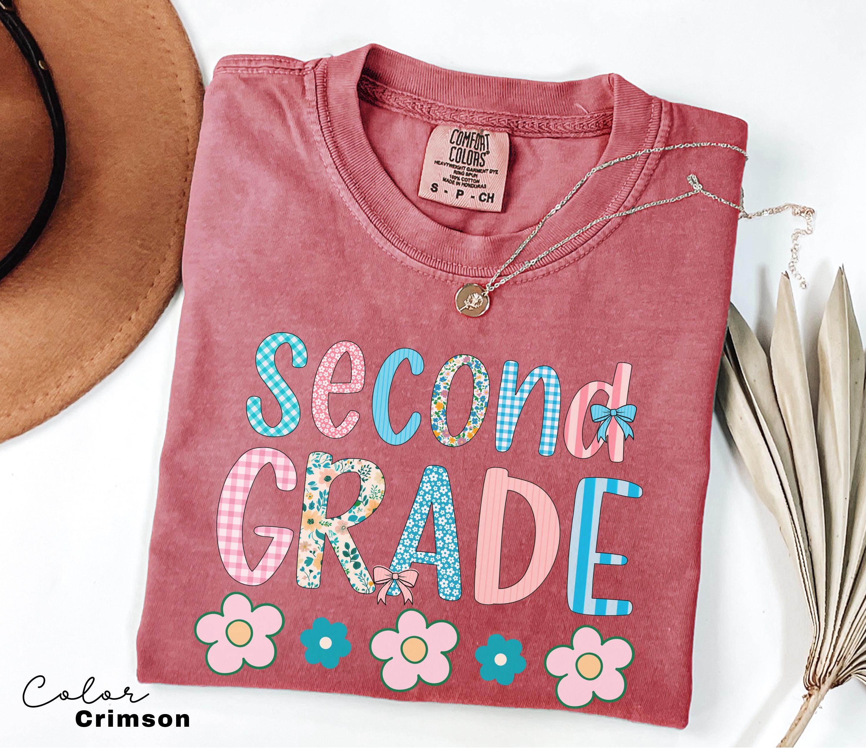 Comfort Colors Second Grade Teacher Shirt, Coquette Bow 2nd Grade Teacher Shirt, Second Grade Teacher Tshirt, Elementary Teacher Shirts