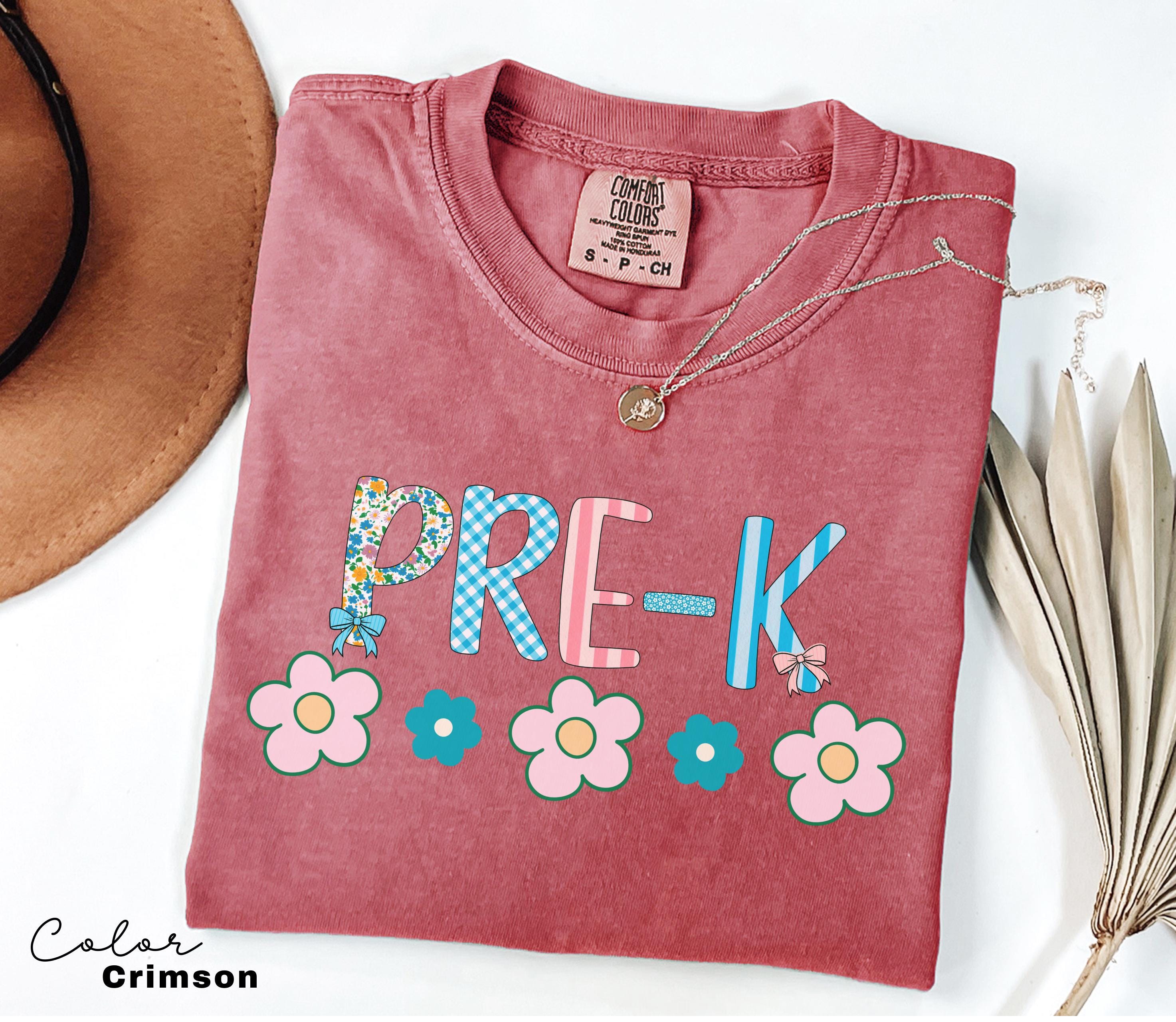 Comfort Colors Pre-k Crew Shirt, Teacher Shirt, Gift For Teacher, Pre-K Teachers Shirt, Pre Shirt For Teacher, Back to School Shirt