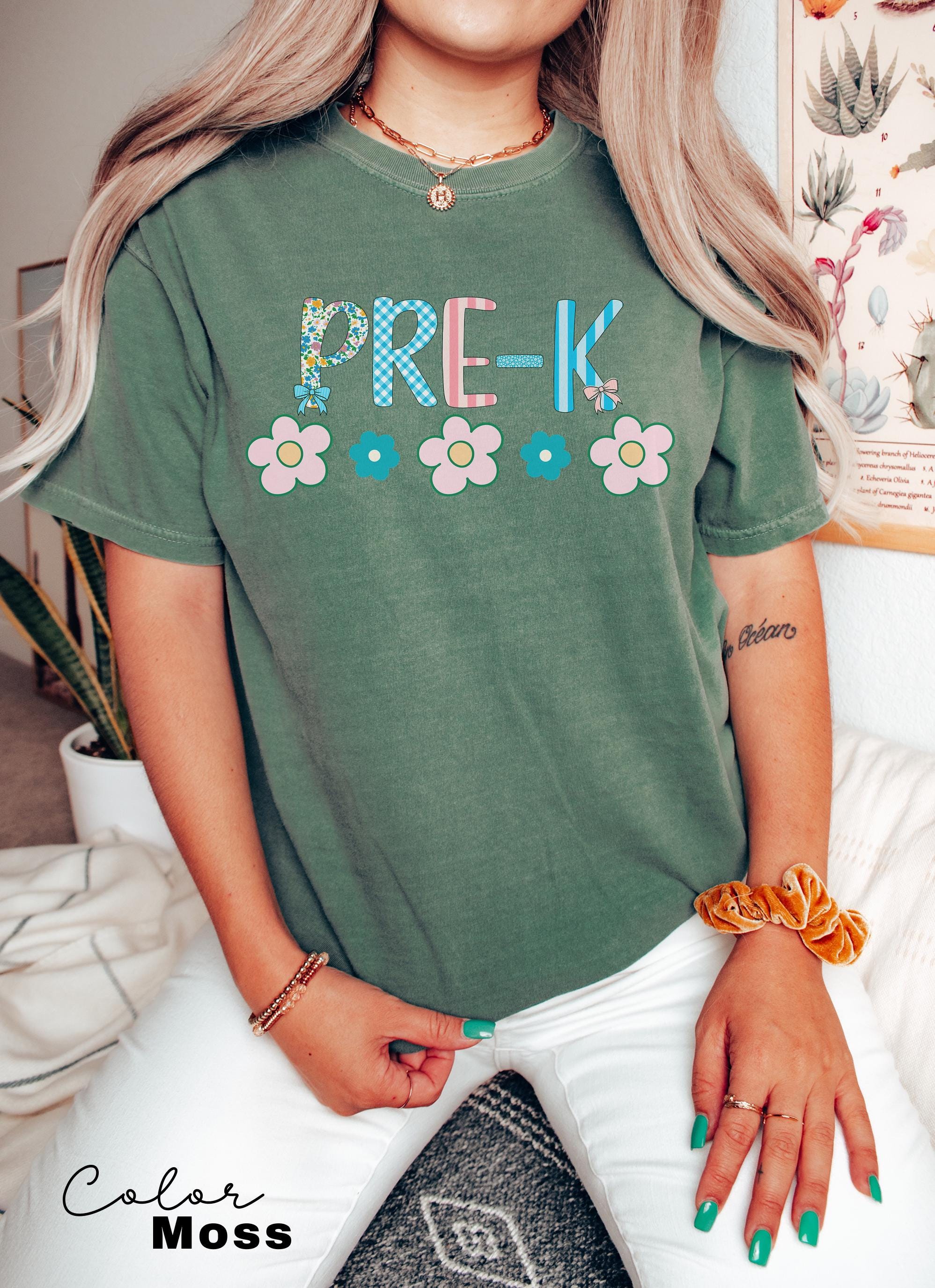 Comfort Colors Pre-k Crew Shirt, Teacher Shirt, Gift For Teacher, Pre-K Teachers Shirt, Pre Shirt For Teacher, Back to School Shirt