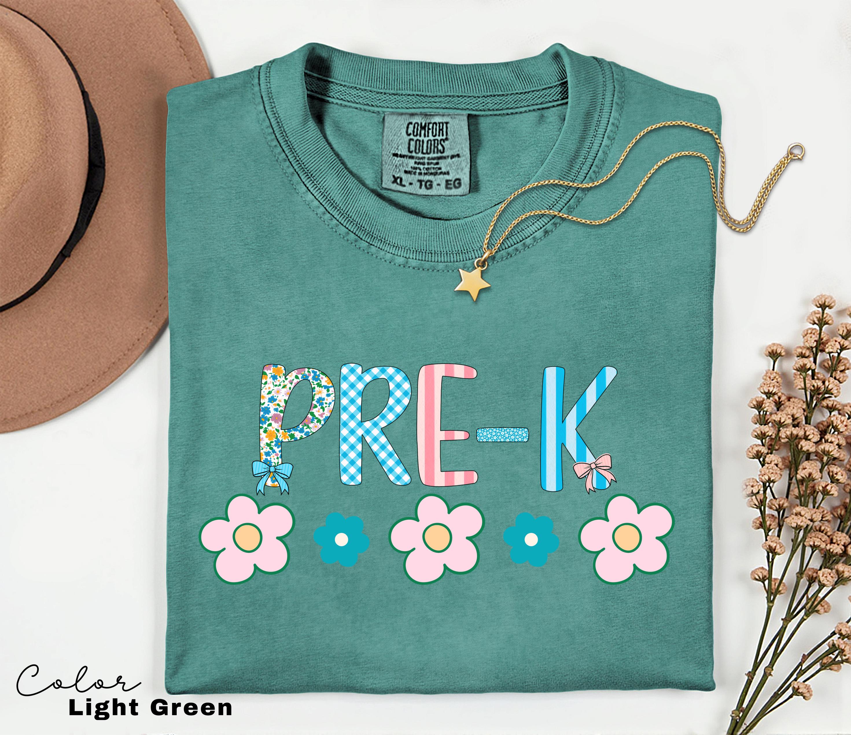 Comfort Colors Pre-k Crew Shirt, Teacher Shirt, Gift For Teacher, Pre-K Teachers Shirt, Pre Shirt For Teacher, Back to School Shirt