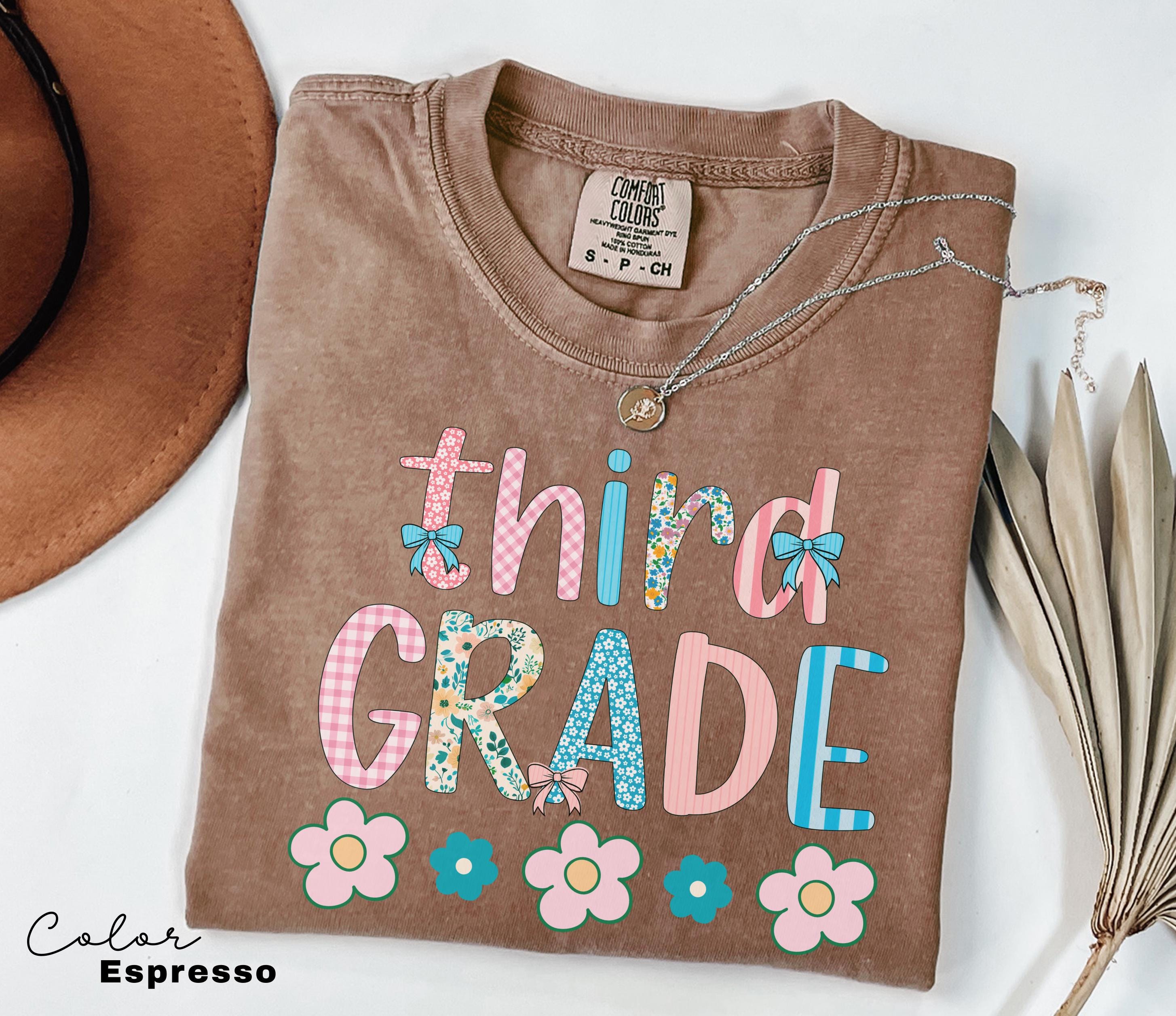 Comfort Colors Third Grade Teacher Shirt, Coquette Bow 3rd Grade Teacher Shirt, Third Grade Teacher Tshirt, Elementary Teacher Crew Group