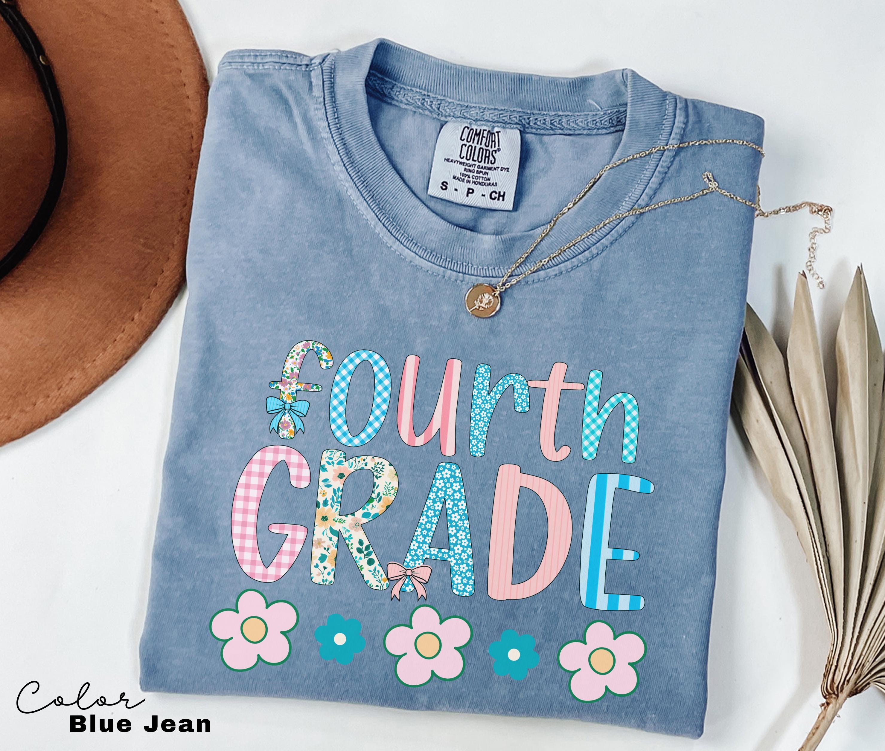 Comfort Colors Fourth Grade Teacher Shirt, Coquette 4th Grade TShirt, Fourth Grade Teacher Appreciation Gift, Elementary School Shirt