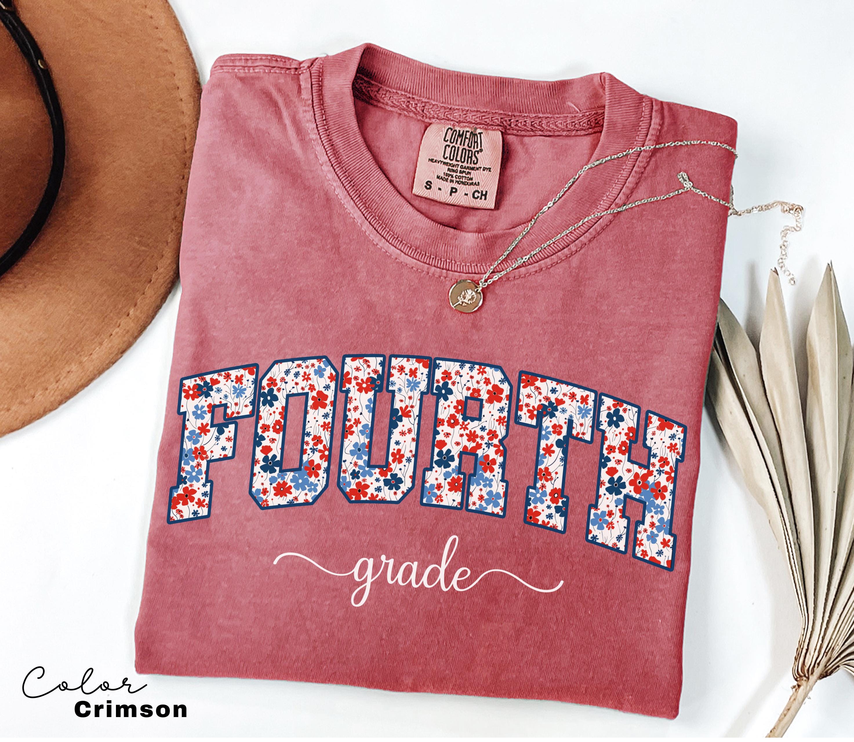 Comfort Colors Fourth Grade Teacher Shirt, Coquette 4th Grade TShirt, Fourth Grade Teacher Appreciation Gift, Elementary School Shirt
