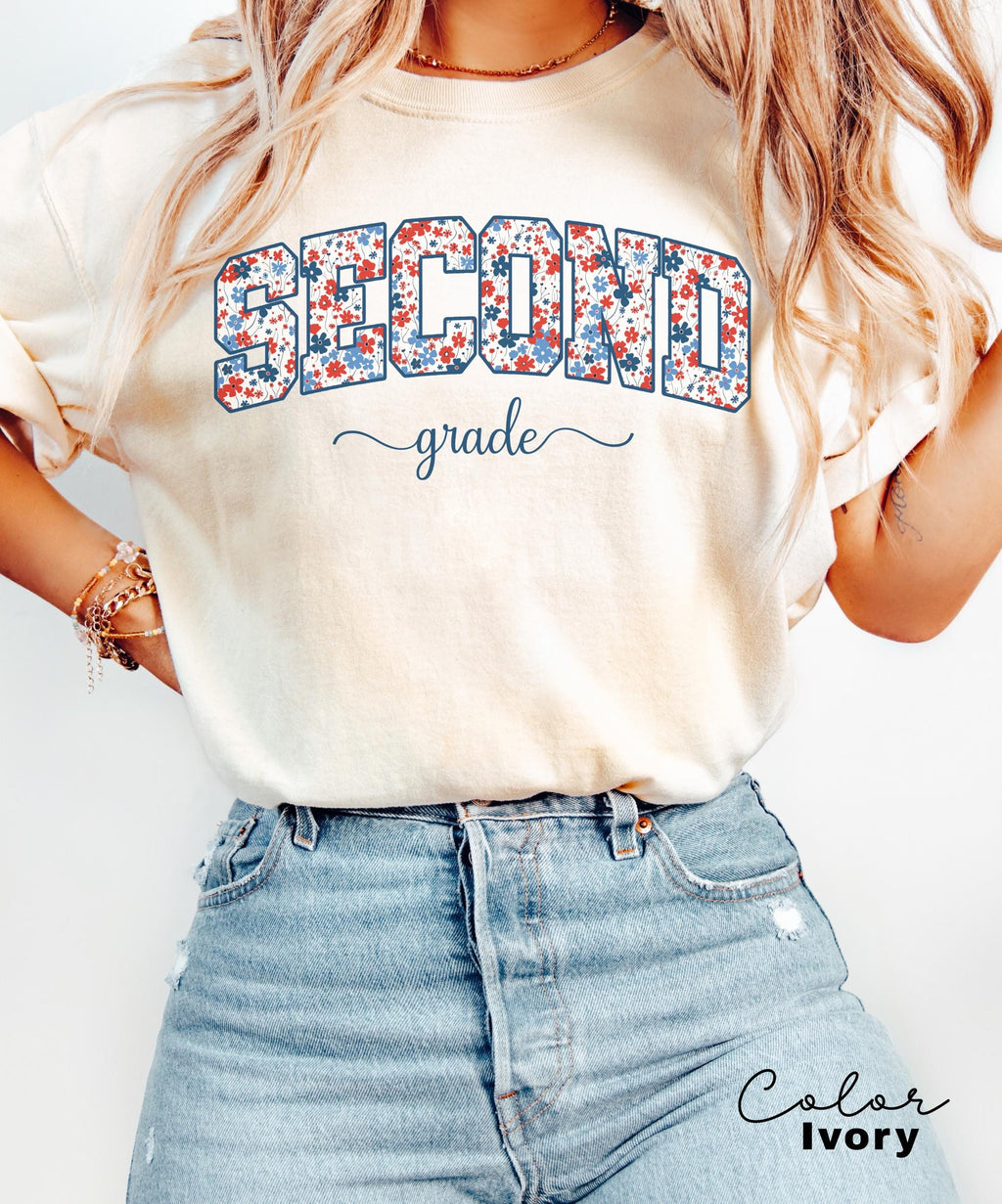 Comfort Colors Second Grade Teacher Shirt, Coquette Bow 2nd Grade Teacher Shirt, Second Grade Teacher Tshirt, Elementary Teacher Shirts