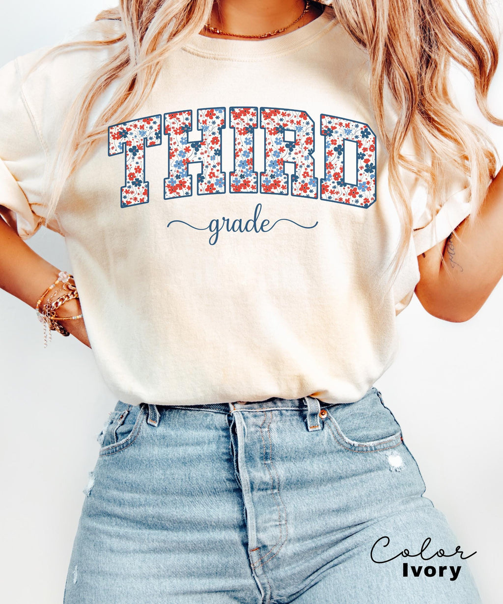 Comfort Colors Third Grade Teacher Shirt, Coquette Bow 3rd Grade Teacher Shirt, Third Grade Teacher Tshirt, Elementary Teacher Crew Group
