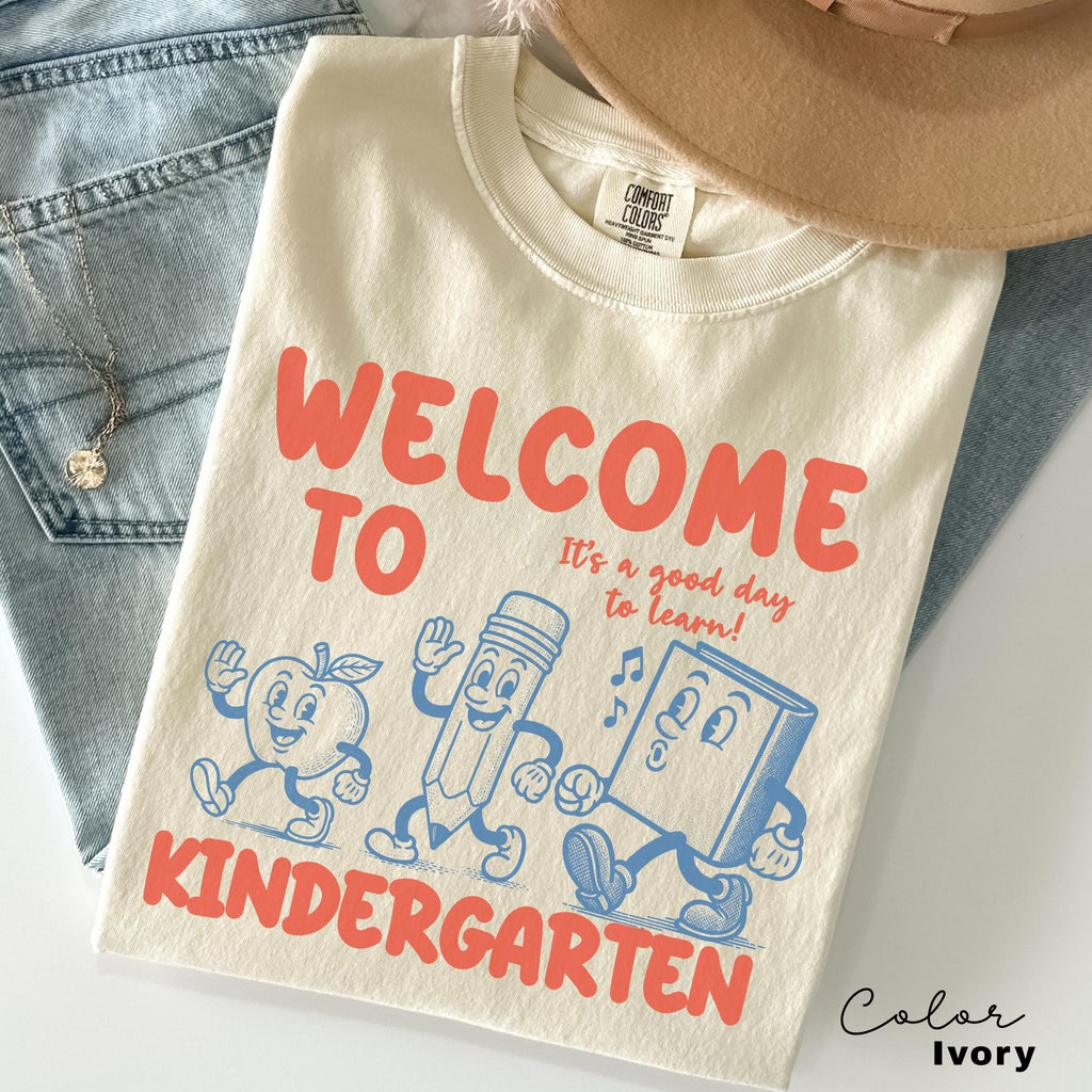 Comfort Colors Kindergarten Teacher Shirt, Kindergarten TShirt, Elementary School, Teaching Tee, First Day Of Kindergarten, Teacher Team,
