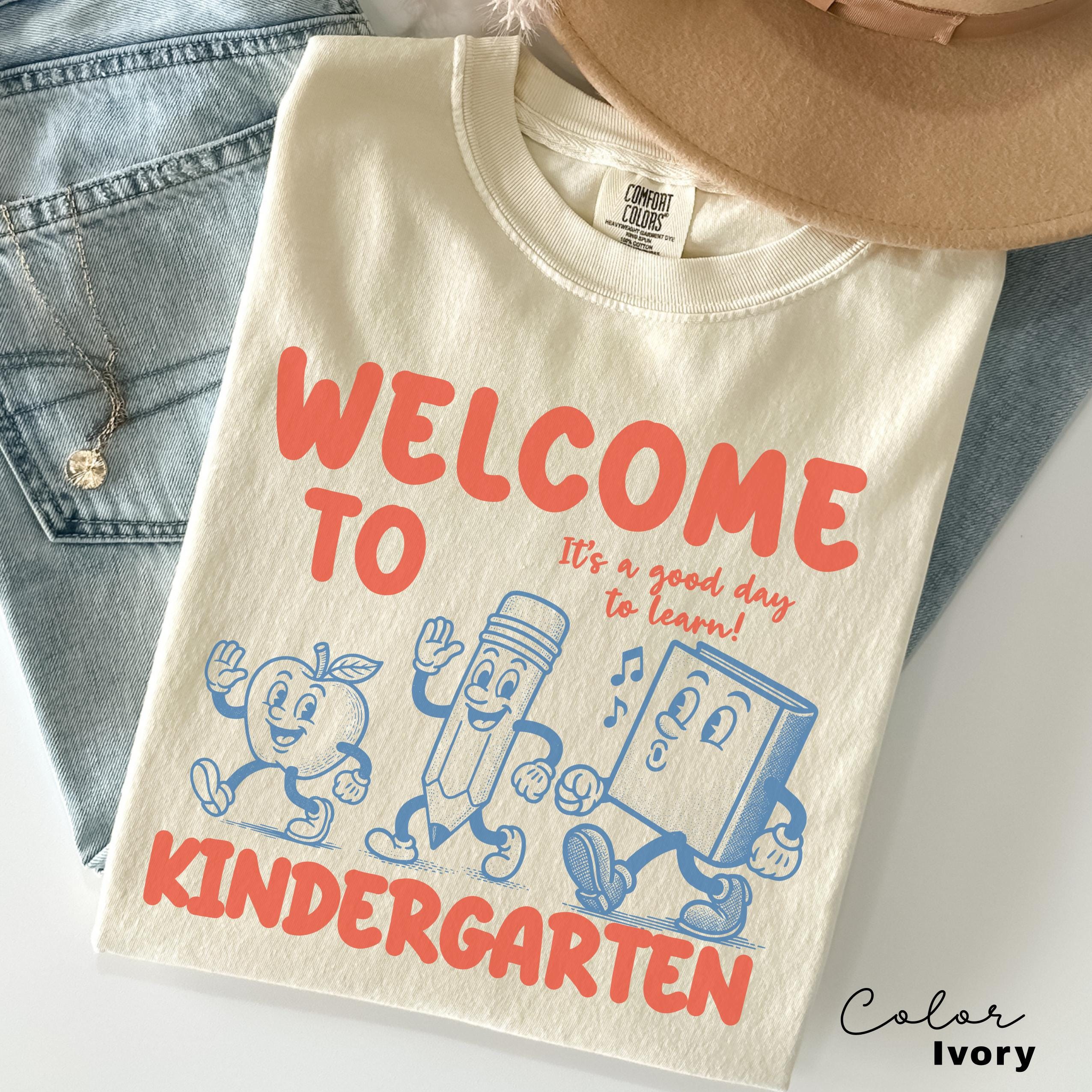 Comfort Colors Kindergarten Teacher Shirt, Kindergarten TShirt, Elementary School, Teaching Tee, First Day Of Kindergarten, Teacher Team,