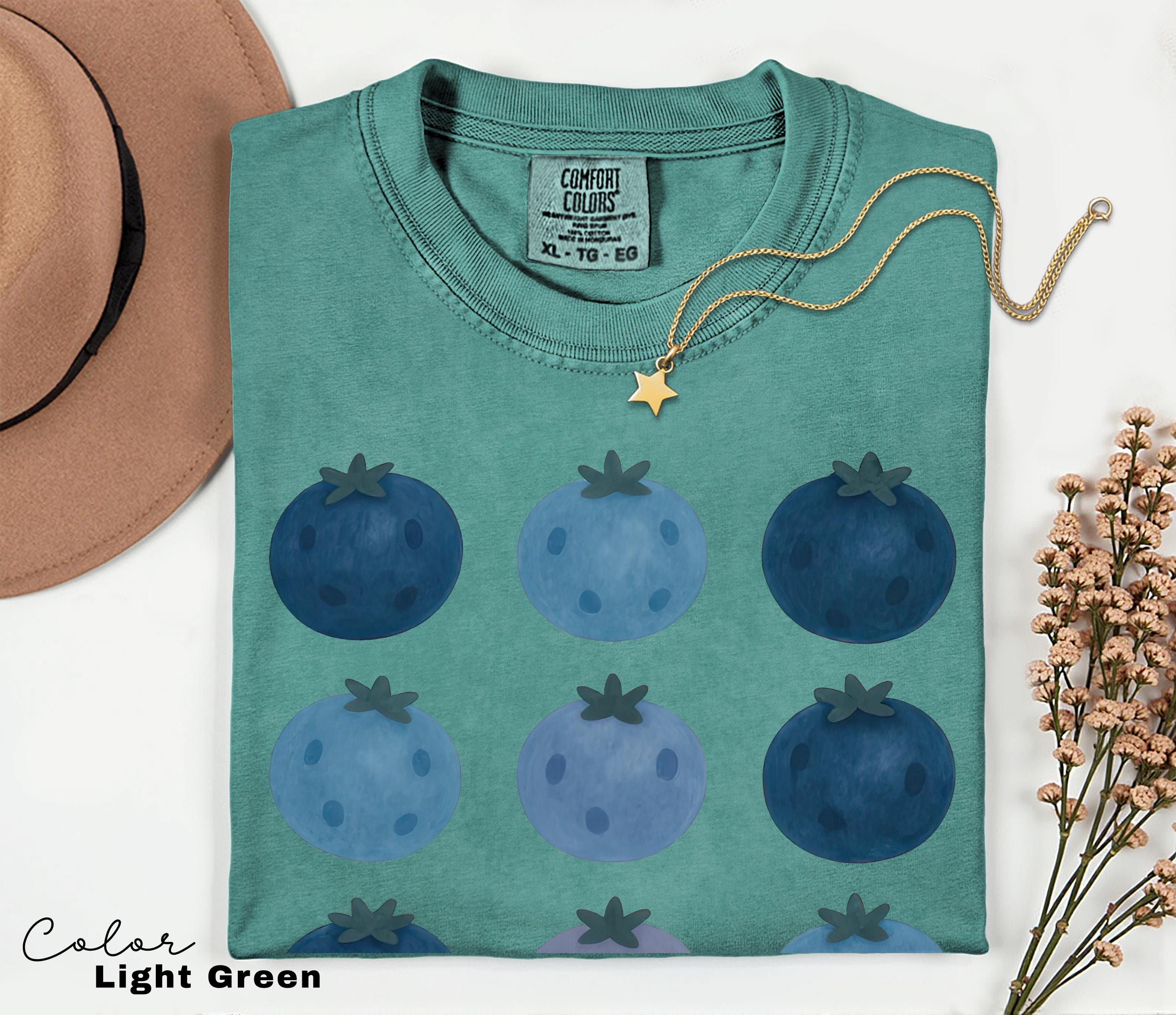 Blueberries Shirt, Comfort Colors T-shirt, Fruit Shirt, Cottagecore Fruit Shirt, Foodie Gift, Aesthetic Tee, Foodie, Plant Lover, Gardener