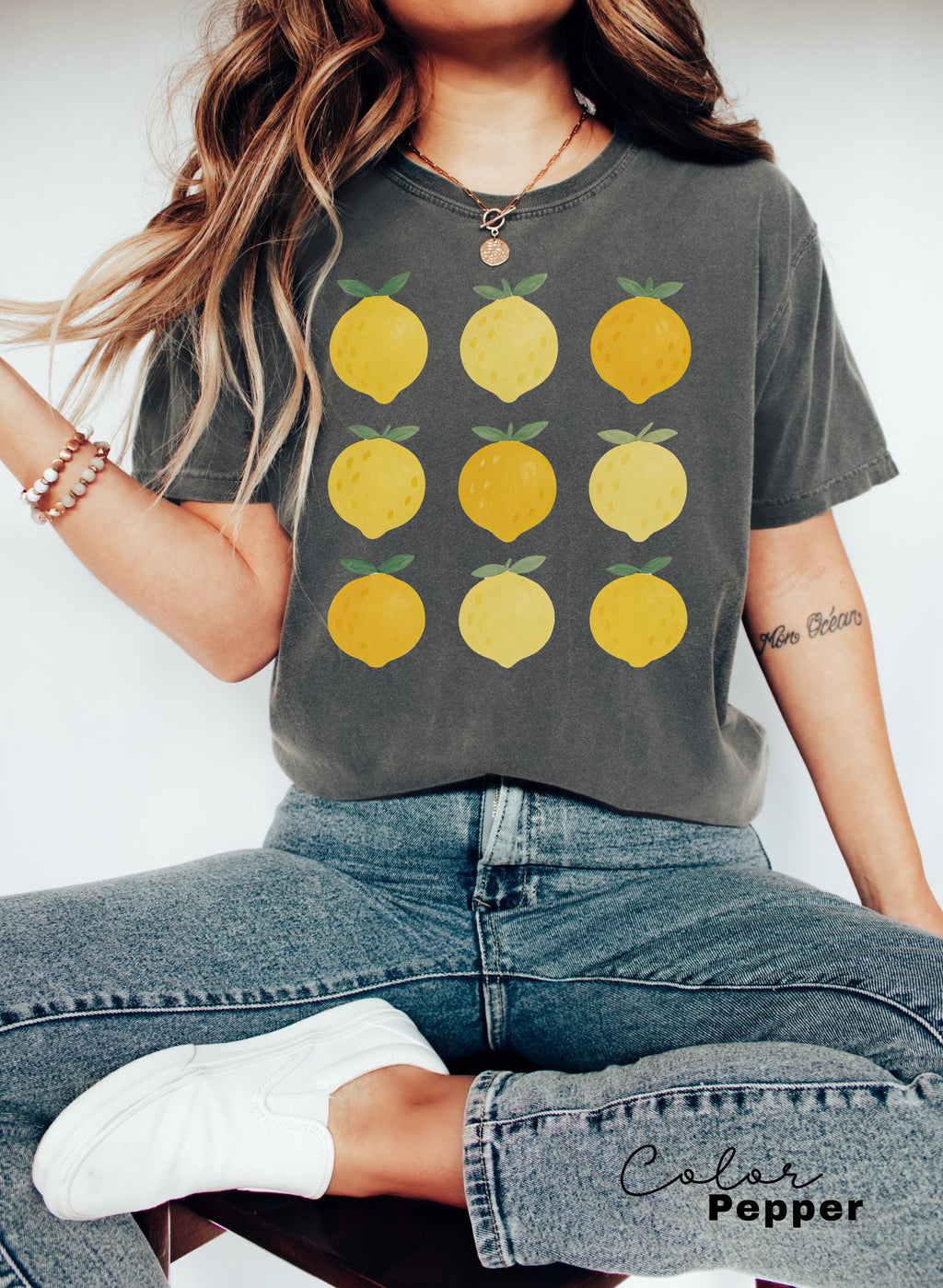 Lemon Shirt, Comfort Colors Summer, Aesthetic Summer Tee, Trendy Farmer's Market, Aesthetic Cottage Core, Gardening Gift