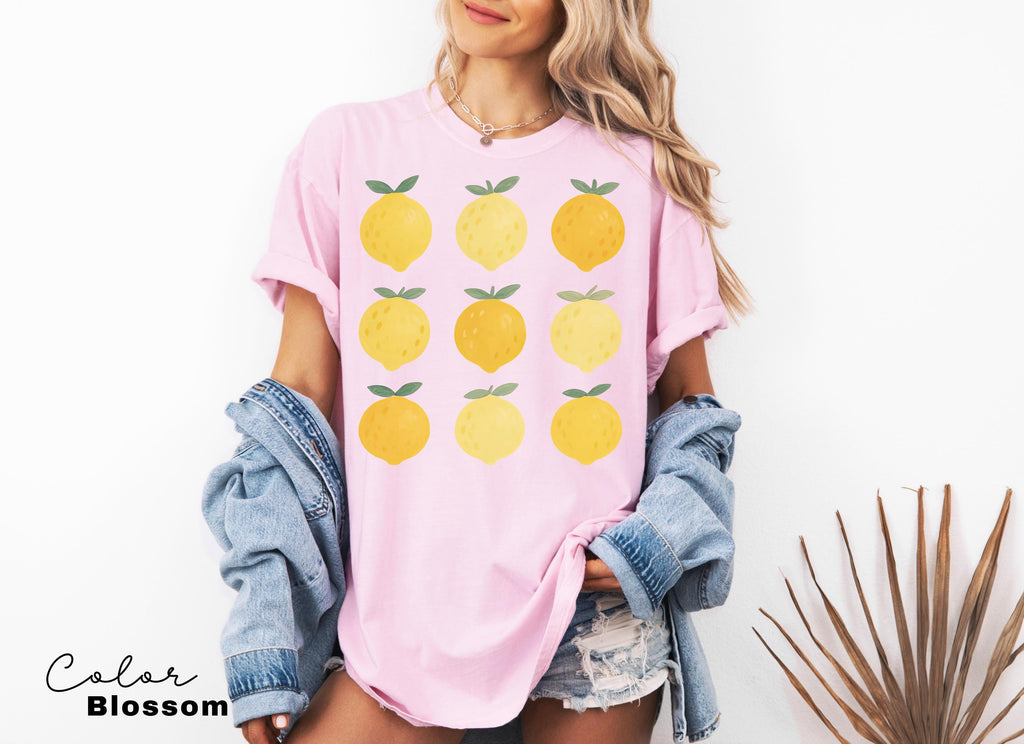 Lemon Shirt, Comfort Colors Summer, Aesthetic Summer Tee, Trendy Farmer's Market, Aesthetic Cottage Core, Gardening Gift