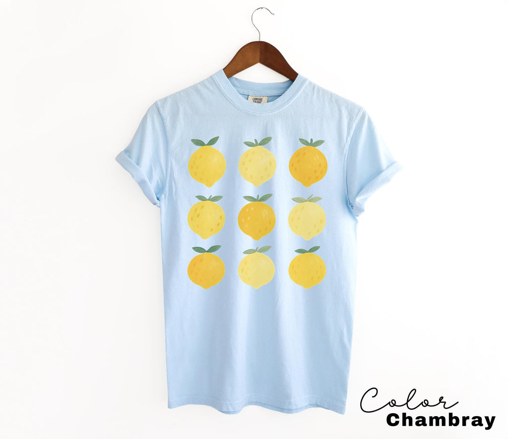 Lemon Shirt, Comfort Colors Summer, Aesthetic Summer Tee, Trendy Farmer's Market, Aesthetic Cottage Core, Gardening Gift