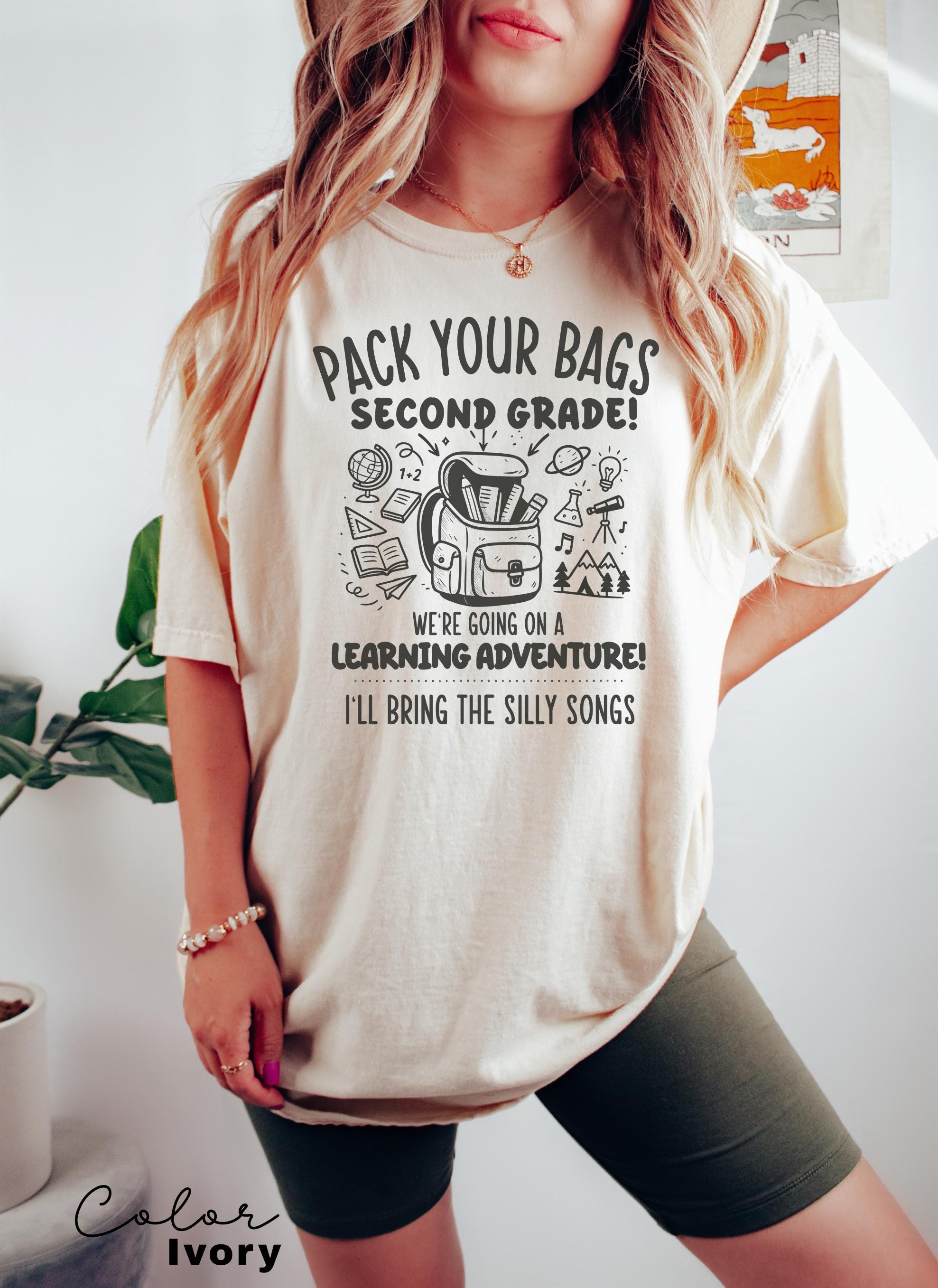 Funny Teacher Team Second Grade Shirts, Back to School, Teacher Group, First Day of School, Matching Staff, Most Likely, Pack Your Bags