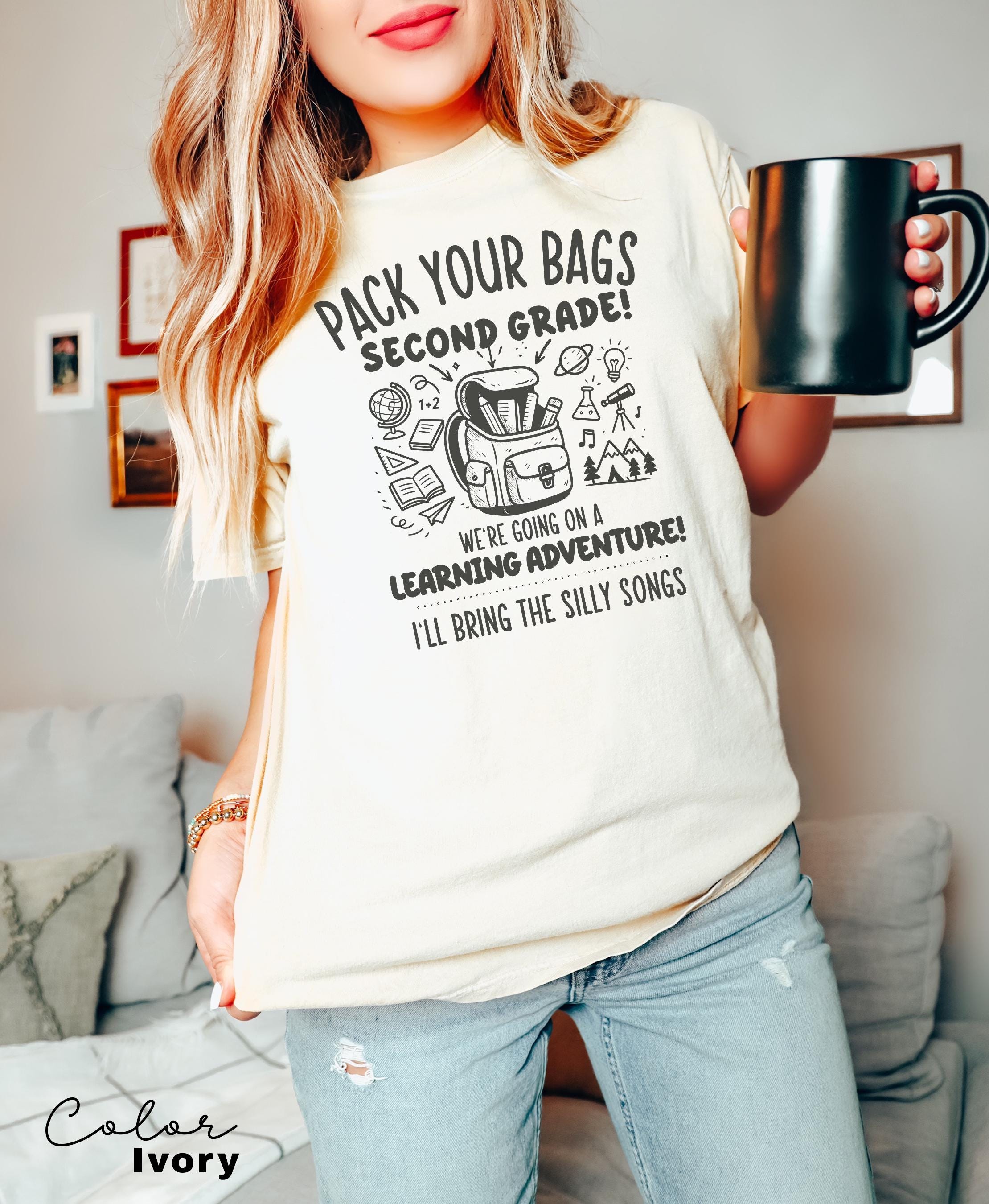 Funny Teacher Team Second Grade Shirts, Back to School, Teacher Group, First Day of School, Matching Staff, Most Likely, Pack Your Bags