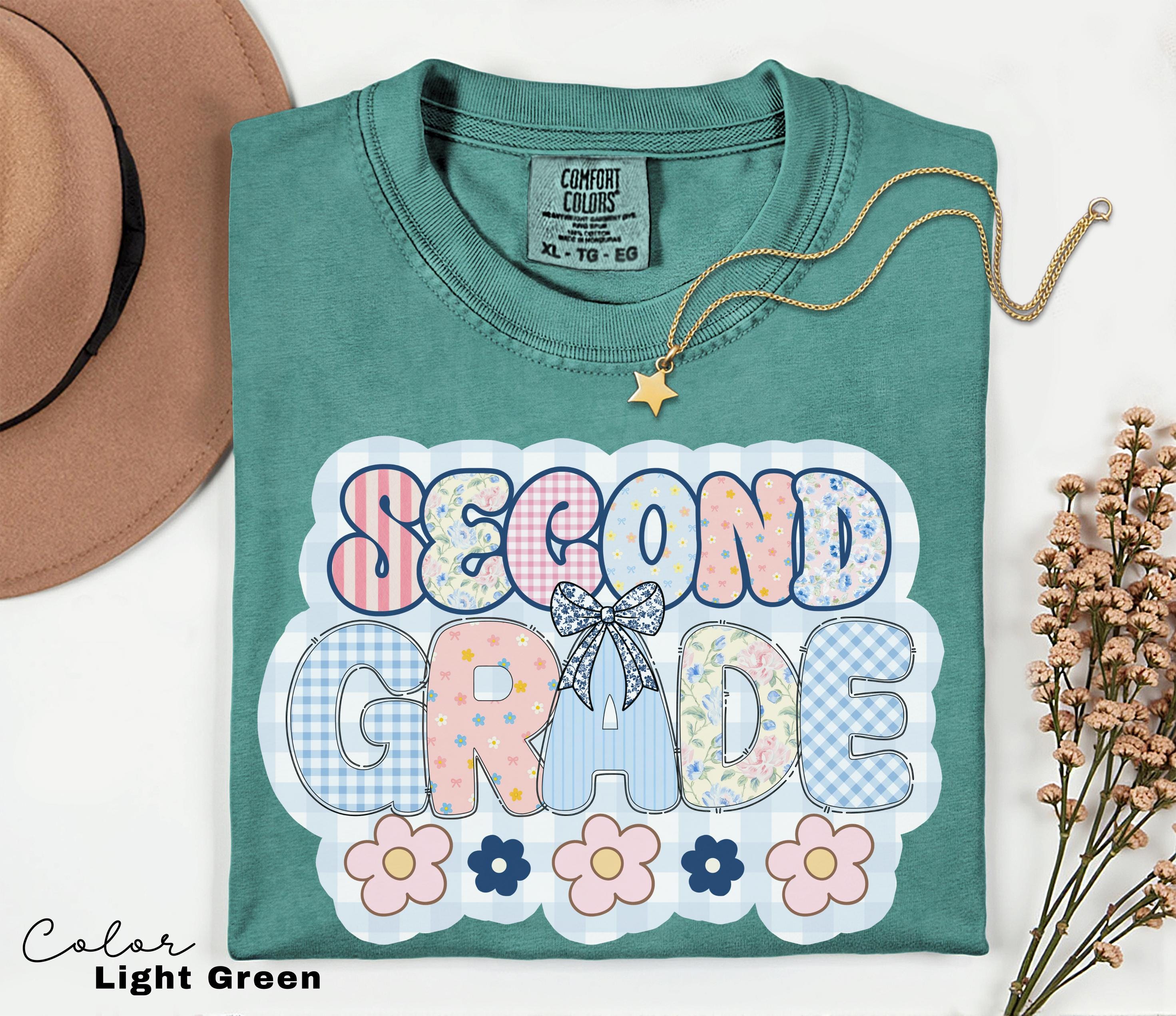 Comfort Colors Second Grade Teacher Shirt, Coquette Bow 2nd Grade Teacher Shirt, Second Grade Teacher Tshirt, Elementary Teacher Shirts