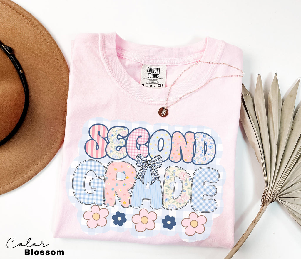Comfort Colors Second Grade Teacher Shirt, Coquette Bow 2nd Grade Teacher Shirt, Second Grade Teacher Tshirt, Elementary Teacher Shirts