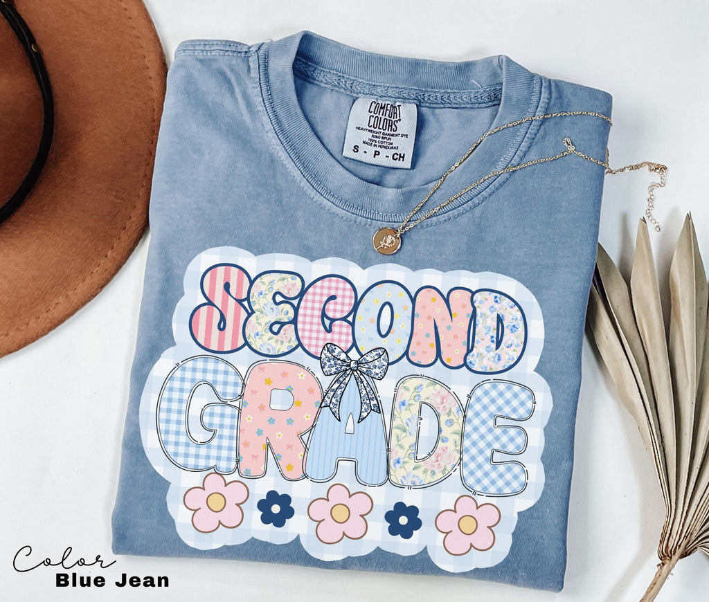 Comfort Colors Second Grade Teacher Shirt, Coquette Bow 2nd Grade Teacher Shirt, Second Grade Teacher Tshirt, Elementary Teacher Shirts