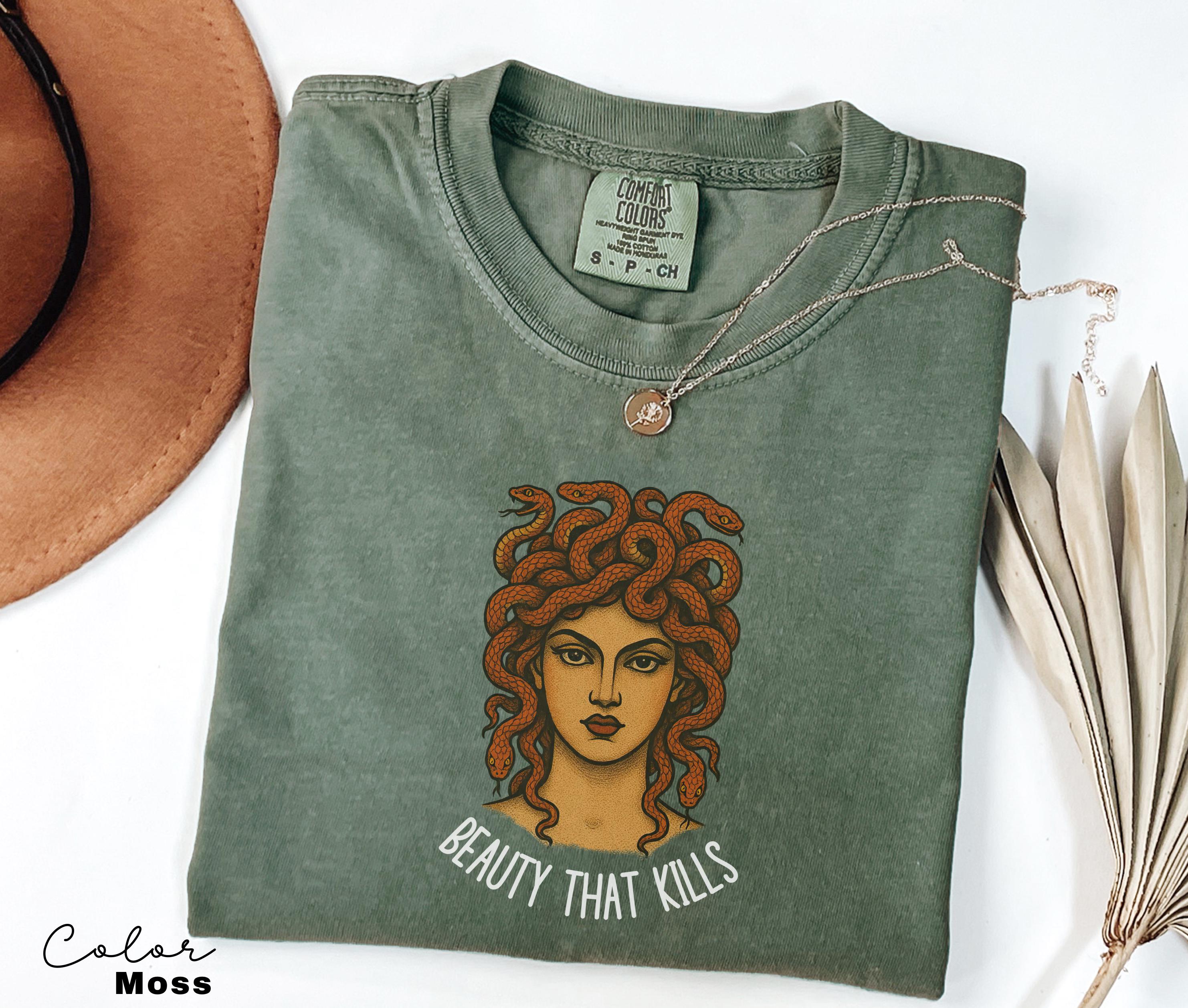 Retro Medusa Funny Shirt, Beauty That Kills, Sarcastic Shirt, Feminist Shirt, Women's Empowerment Shirt, Comfort Colors, Feminism Tee