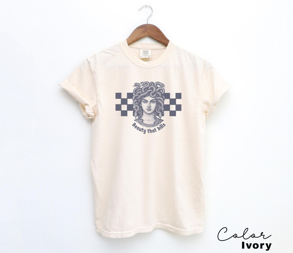 Retro Medusa Funny Shirt, Beauty That Kills, Sarcastic Shirt, Feminist Shirt, Women's Empowerment Shirt, Comfort Colors, Feminism Tee
