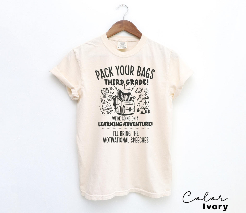 Funny Teacher Team Third Grade Shirts, Back to School, Teacher Group, First Day of School, Matching Staff, Most Likely, Pack Your Bags
