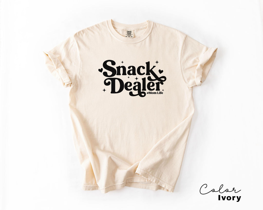 Snack Dealer Funny Mom Shirt, Trendy Mama T Shirt, Mom Life Tee, Oversized Graphic Mom T-shirt, Mom Life T Shirt, Cool Mom, Comfort Colors