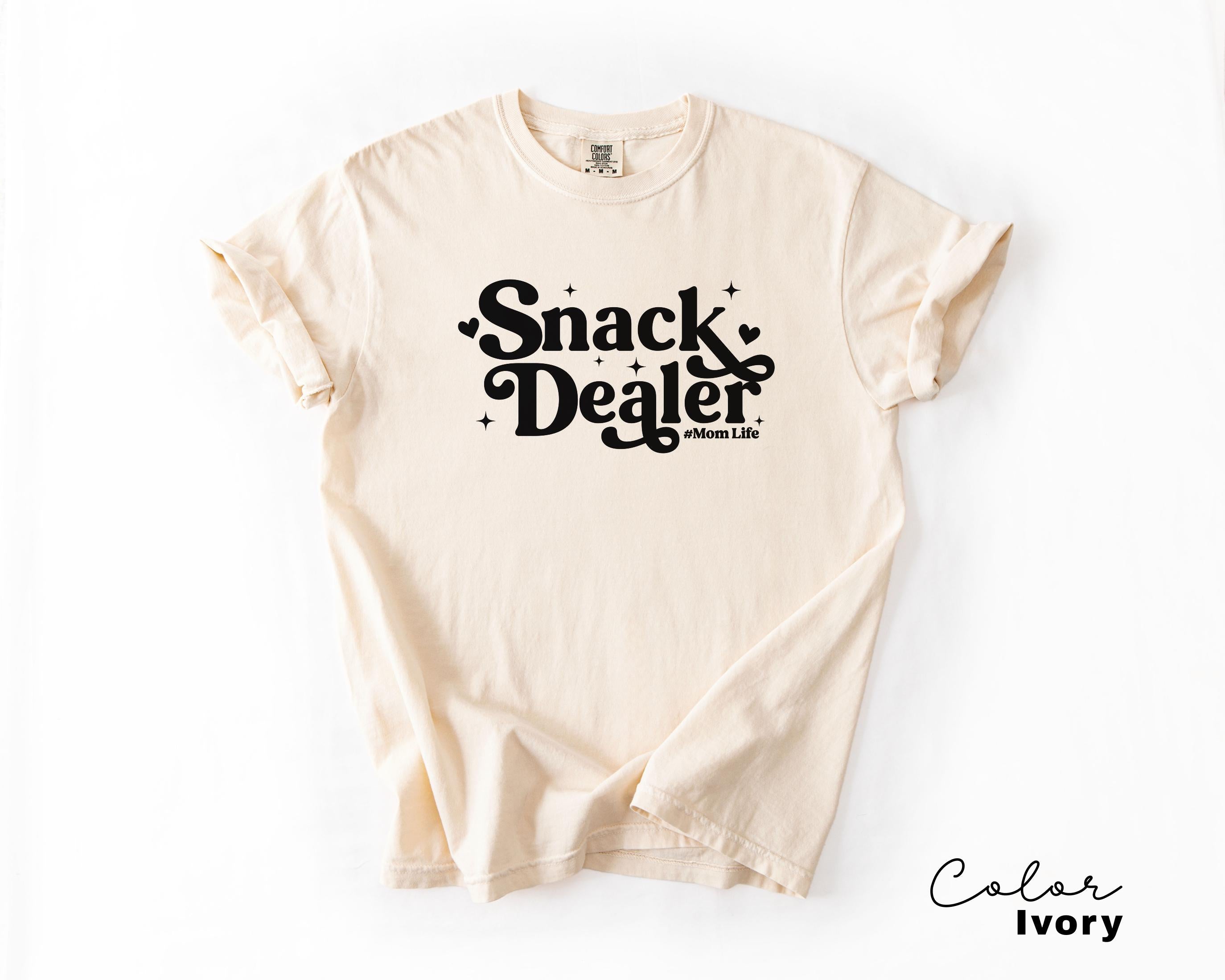 Snack Dealer Funny Mom Shirt, Trendy Mama T Shirt, Mom Life Tee, Oversized Graphic Mom T-shirt, Mom Life T Shirt, Cool Mom, Comfort Colors