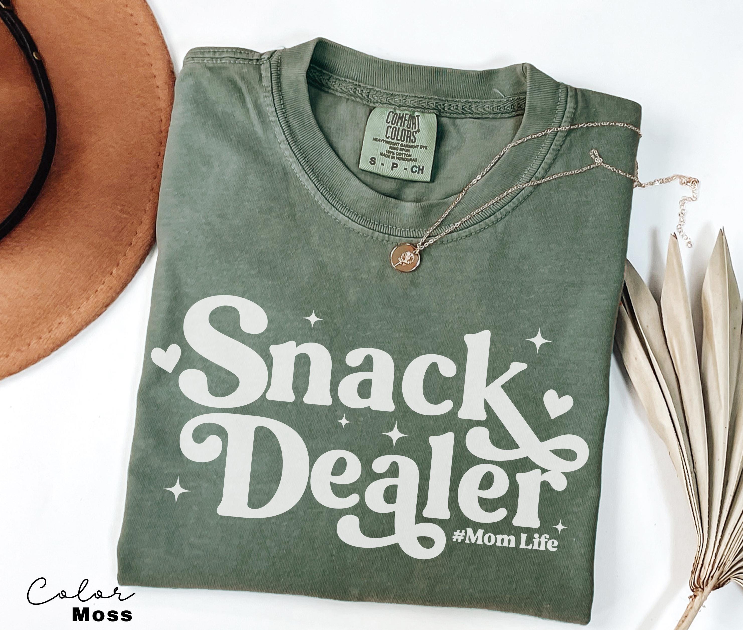 Snack Dealer Funny Mom Shirt, Trendy Mama T Shirt, Mom Life Tee, Oversized Graphic Mom T-shirt, Mom Life T Shirt, Cool Mom, Comfort Colors