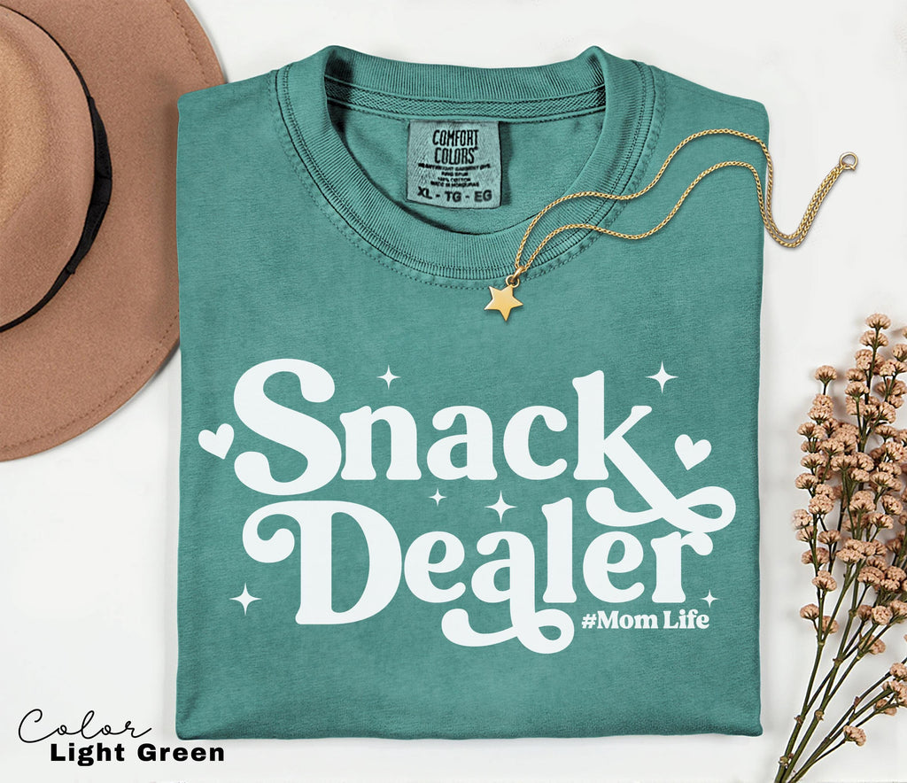Snack Dealer Funny Mom Shirt, Trendy Mama T Shirt, Mom Life Tee, Oversized Graphic Mom T-shirt, Mom Life T Shirt, Cool Mom, Comfort Colors