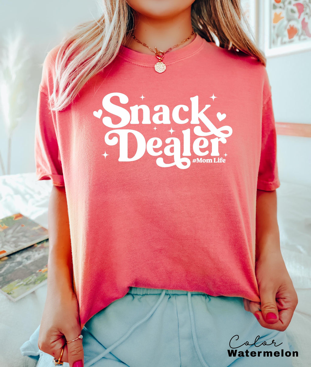 Snack Dealer Funny Mom Shirt, Trendy Mama T Shirt, Mom Life Tee, Oversized Graphic Mom T-shirt, Mom Life T Shirt, Cool Mom, Comfort Colors