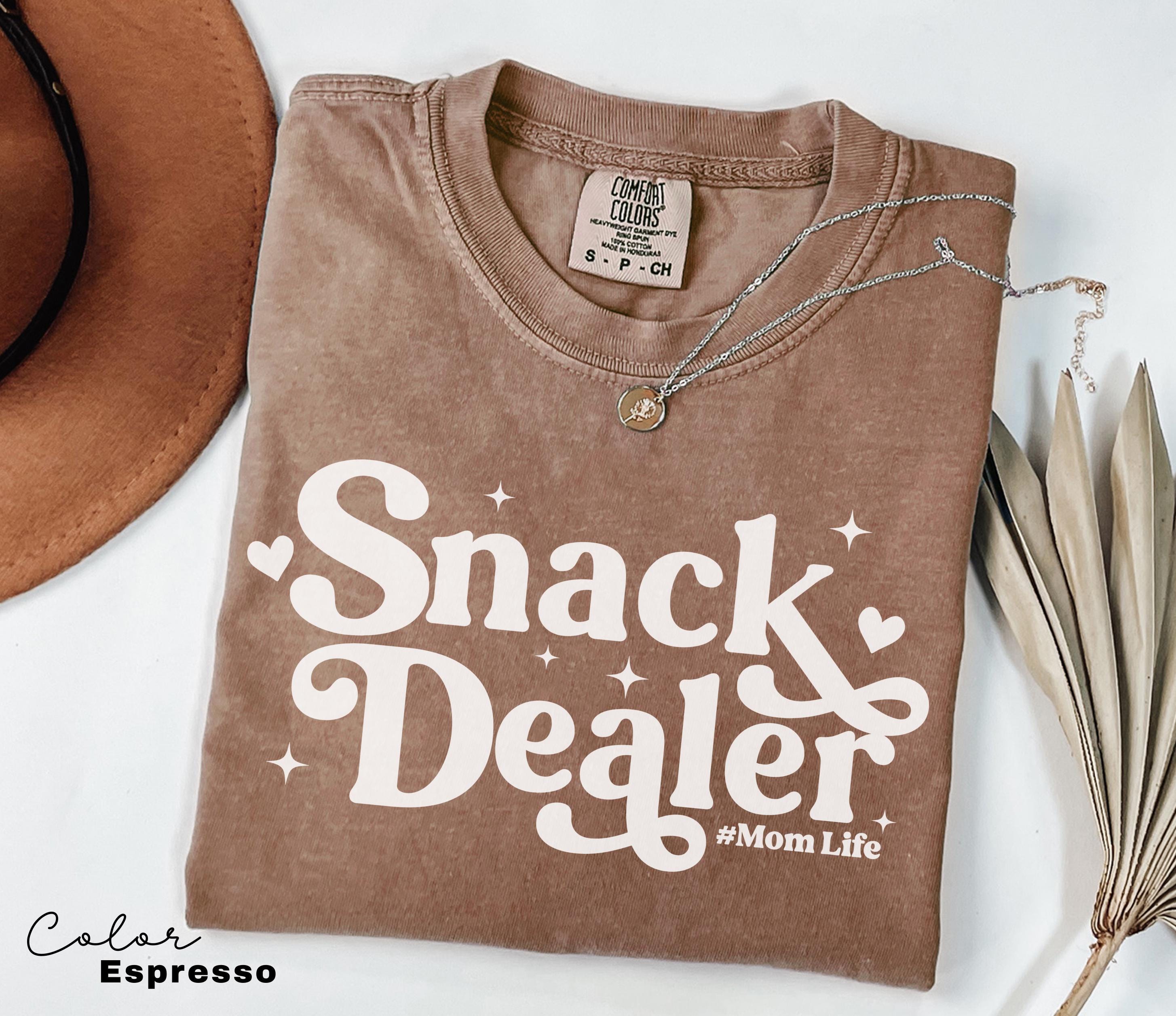 Snack Dealer Funny Mom Shirt, Trendy Mama T Shirt, Mom Life Tee, Oversized Graphic Mom T-shirt, Mom Life T Shirt, Cool Mom, Comfort Colors