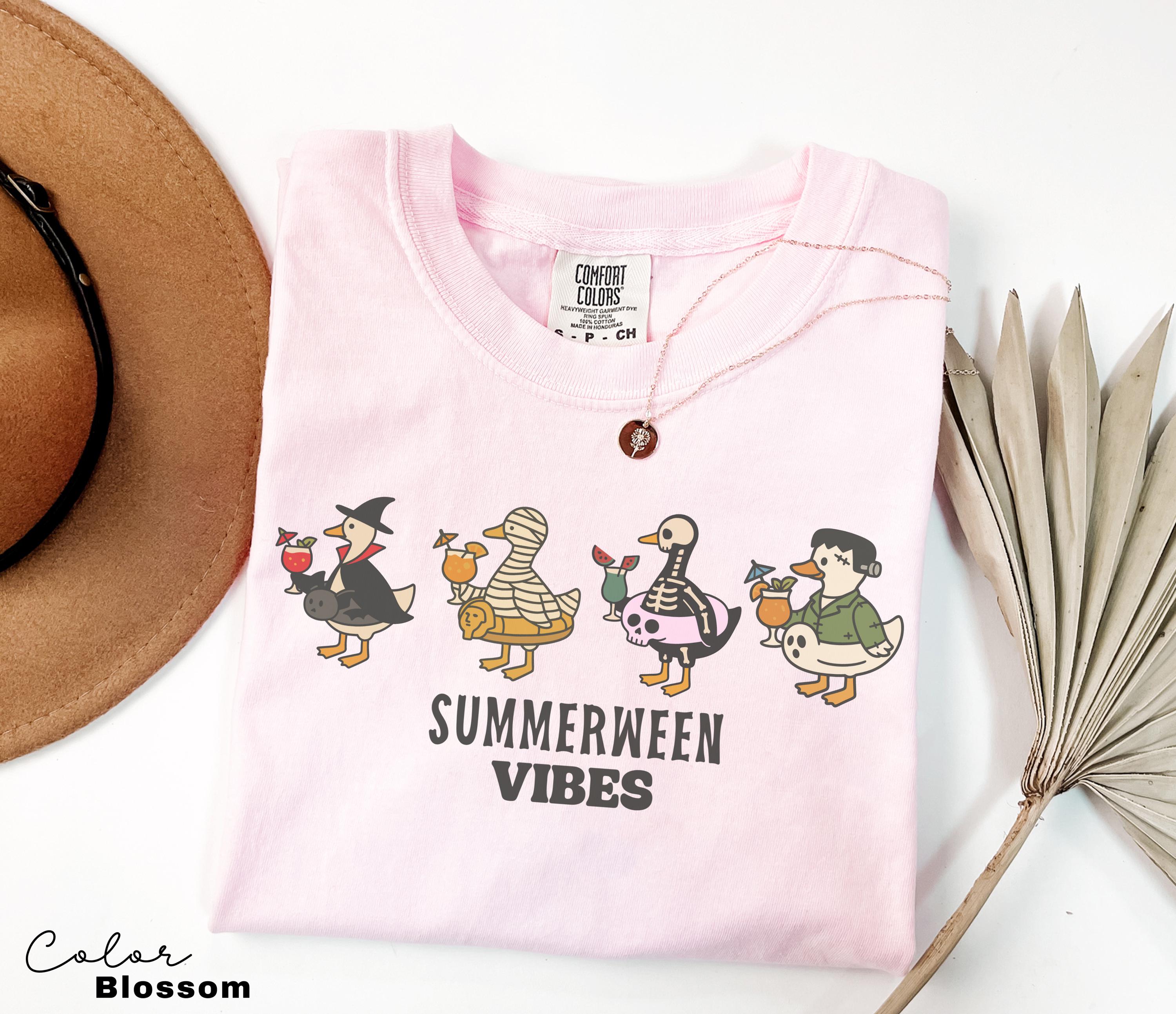 Halloween Summer Shirt, Summerween Beach Shirt, Summerween Vibes, Halloween Goose, Spooky Season, Comfort Colors Summer Shirt