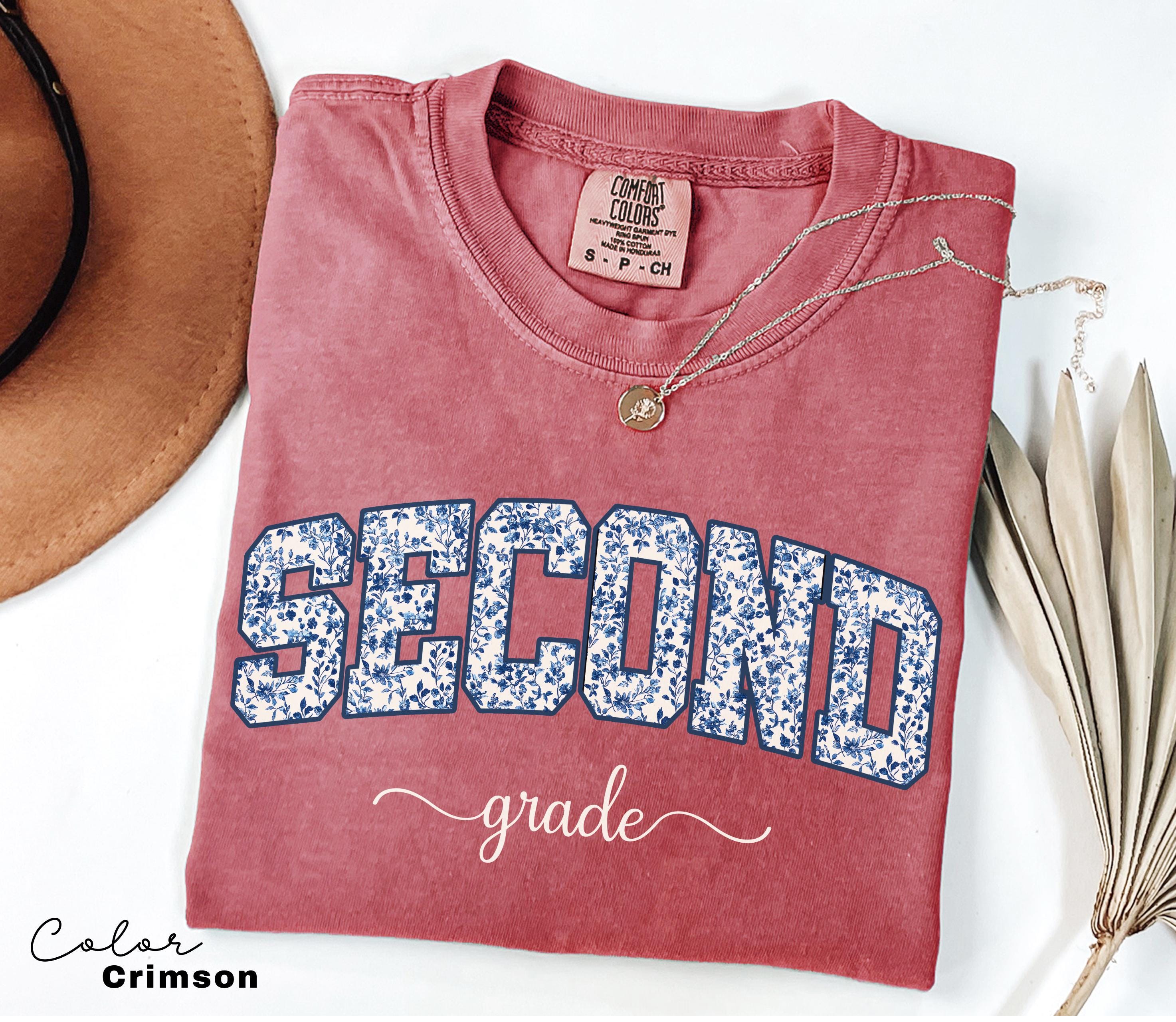 Comfort Colors Second Grade Teacher Shirt, Floral Teacher Shirt, Second Grade Teacher Team, 2nd Grade Teacher Shirt, First Grade Crew Squad