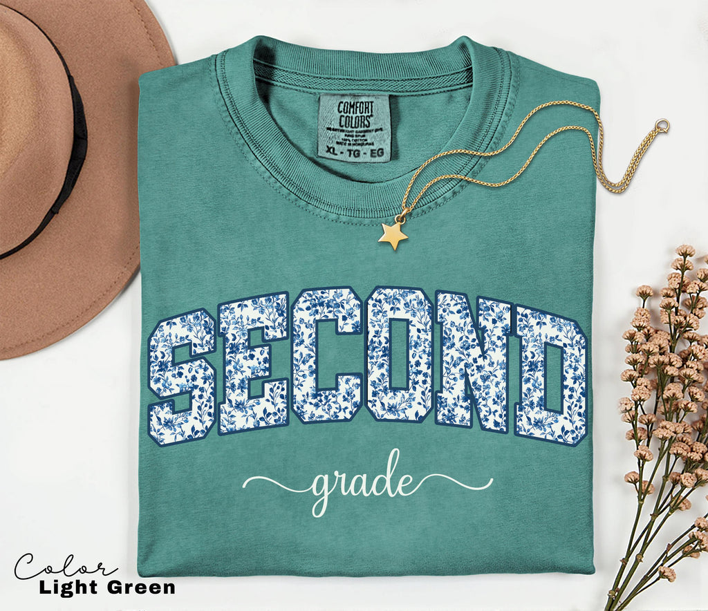 Comfort Colors Second Grade Teacher Shirt, Floral Teacher Shirt, Second Grade Teacher Team, 2nd Grade Teacher Shirt, First Grade Crew Squad