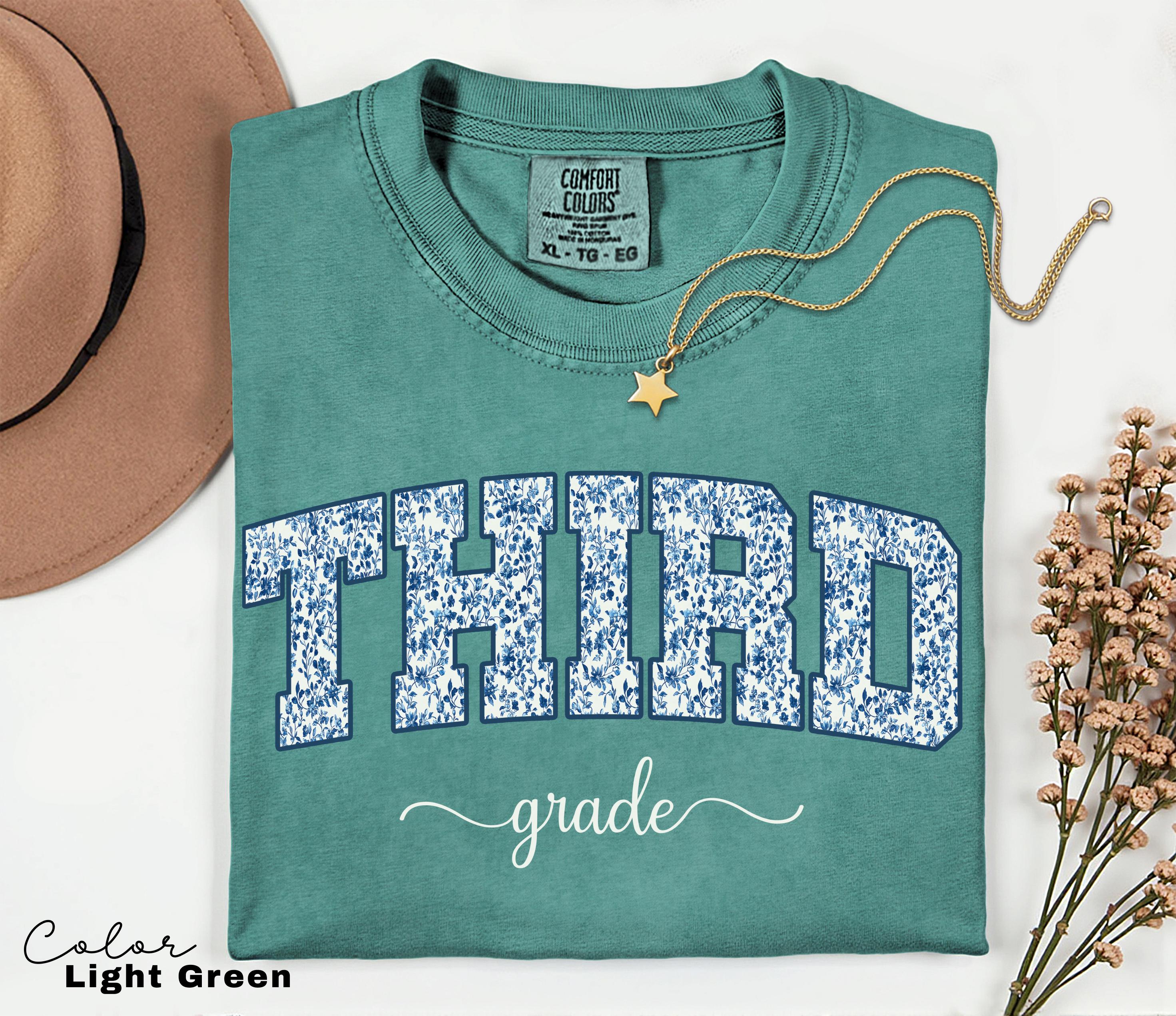 Comfort Colors Third Grade Teacher Shirt, Floral Teacher Shirt, Third Grade Teacher Team, 3rd Grade Teacher Shirt, Third Grade Crew Squad